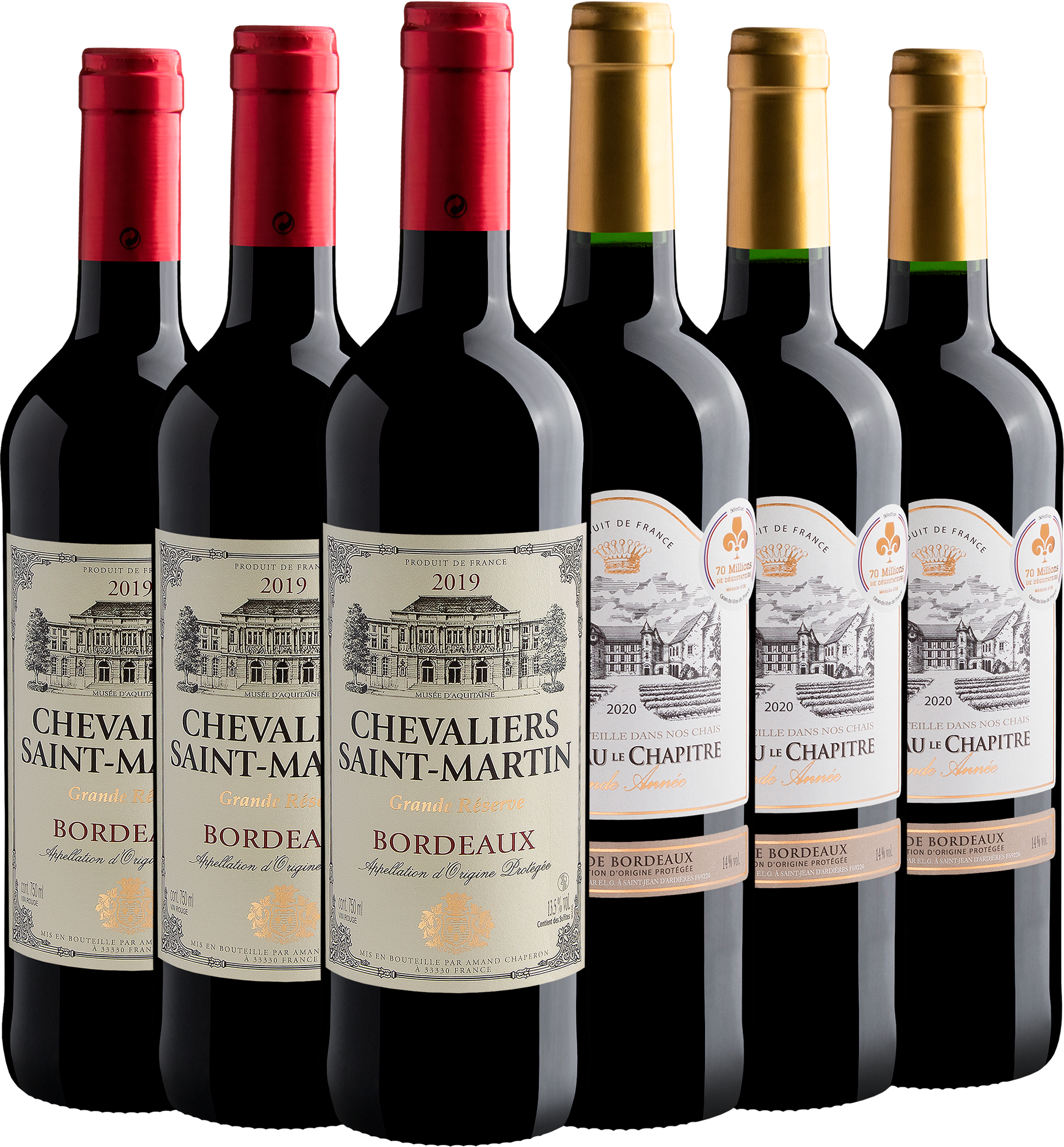 Kit 6 Bordeaux por R$39,90 cada garrafa