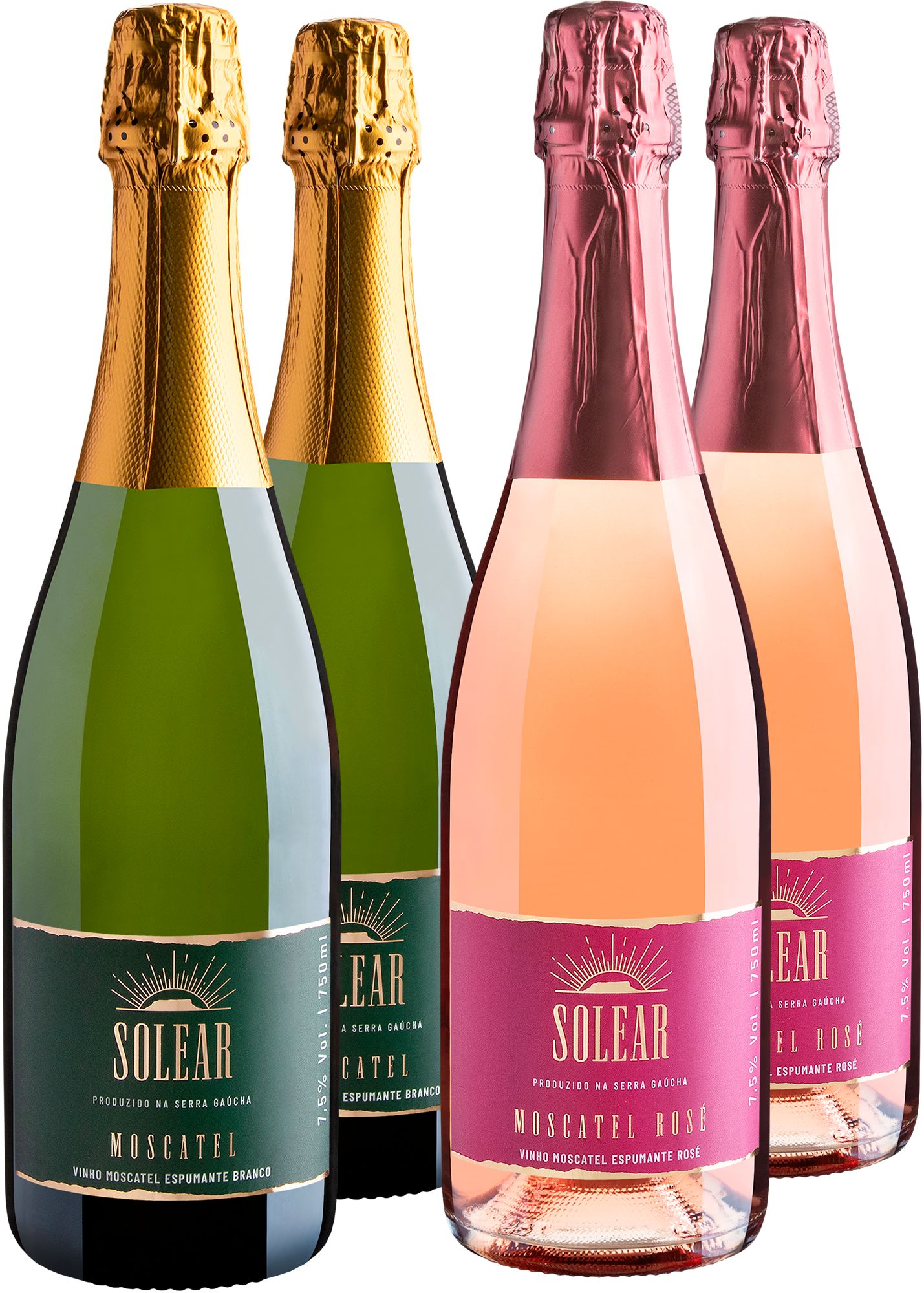 Kit Solear Moscatel | 2 Brancos + 2 Rosés