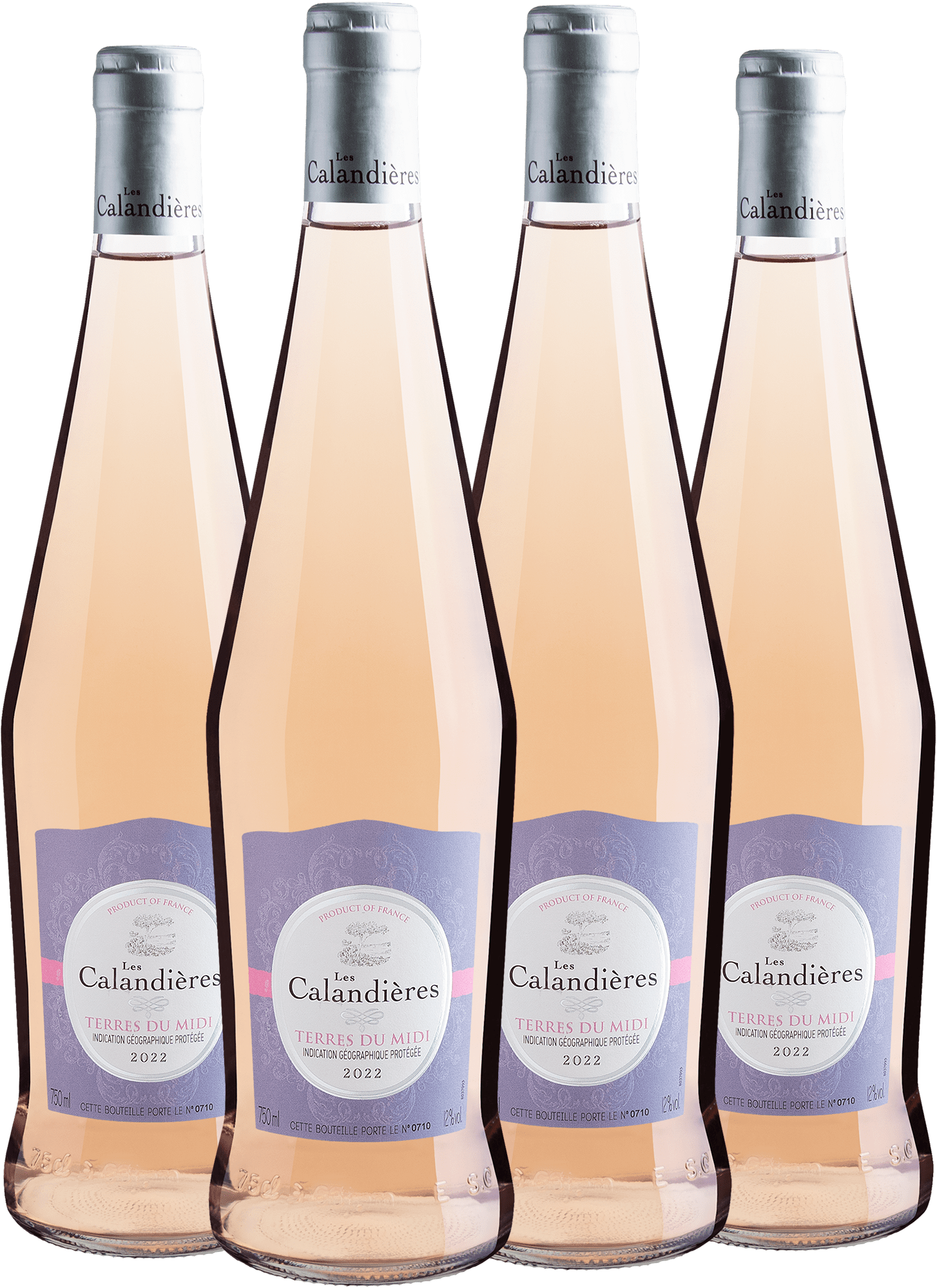 Kit 4 Les Calandières Rosé Terres du Midi IGP por R$49,90 cada garrafa 
