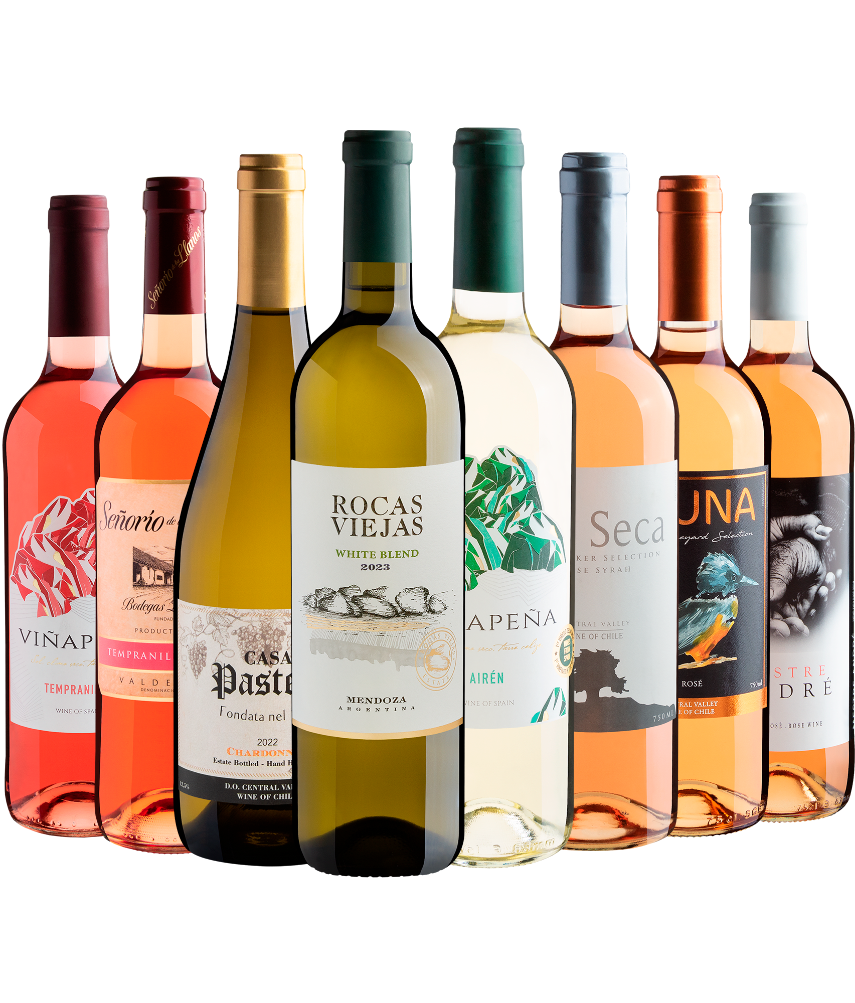 Kit 8 Vinhos Refrescantes por R$28,90 cada garrafa
