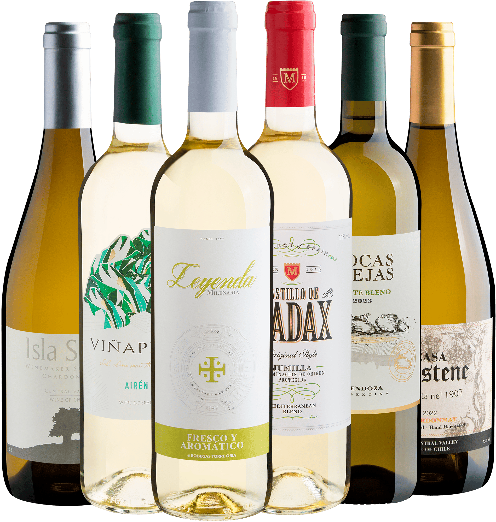Kit 6 Vinhos Brancos por R$27,90 cada garrafa