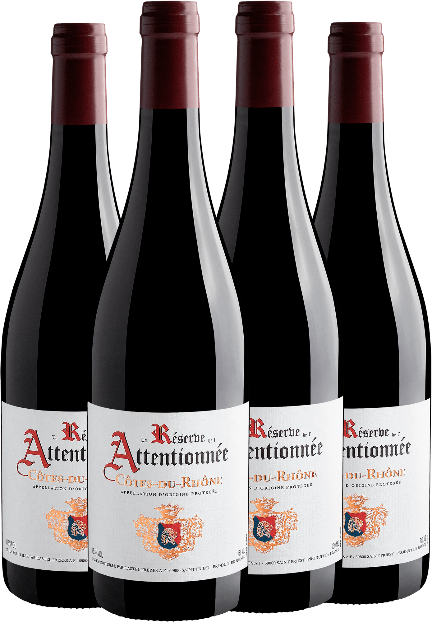 Kit 4 La Réserve de L’Attentionnée Côtes-du-Rhône AOP por R$44,90 cada garrafa