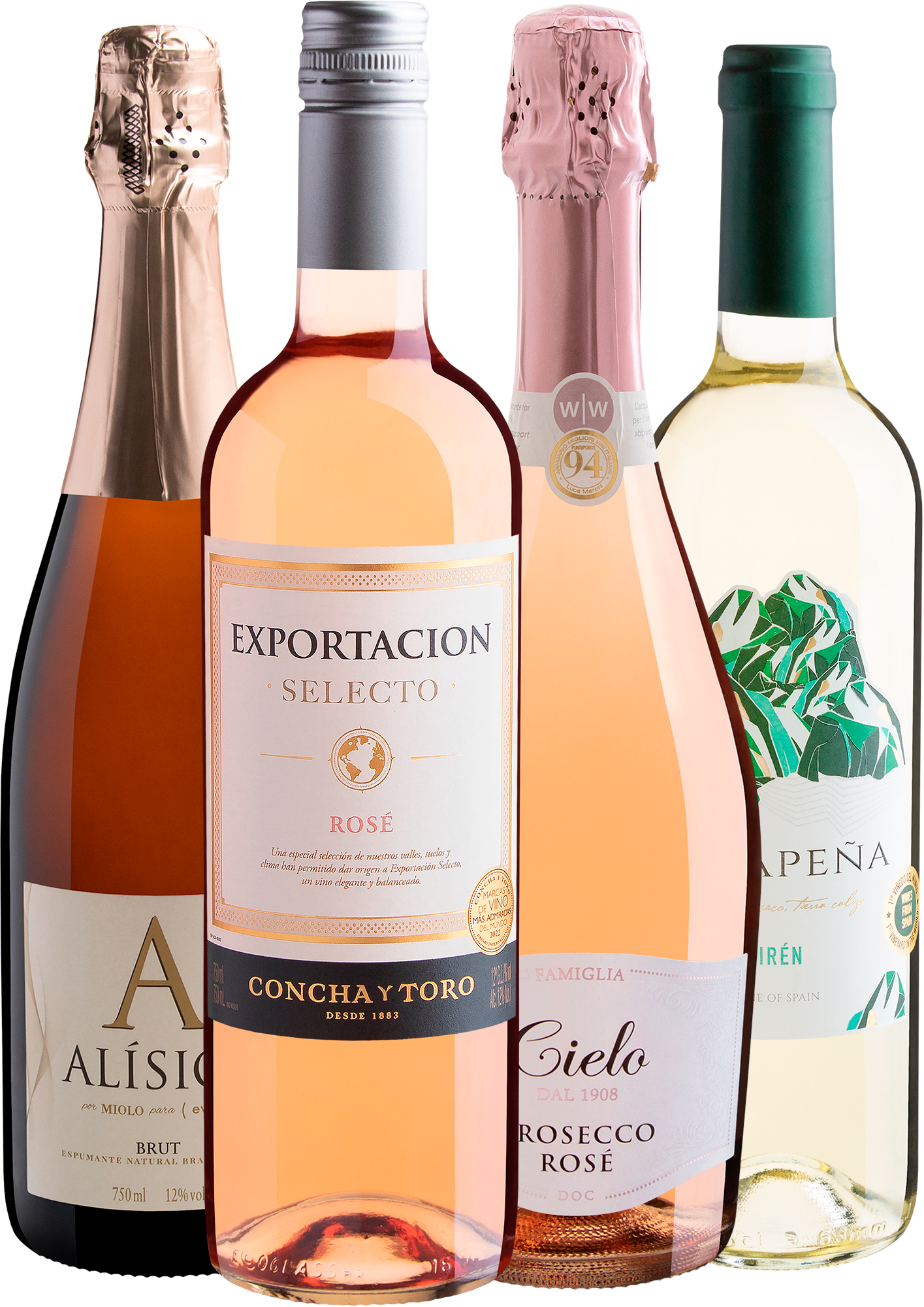 Kit Fresh para Todos os Momentos: 2 Rosés + 1 Branco + 1 Espumante 