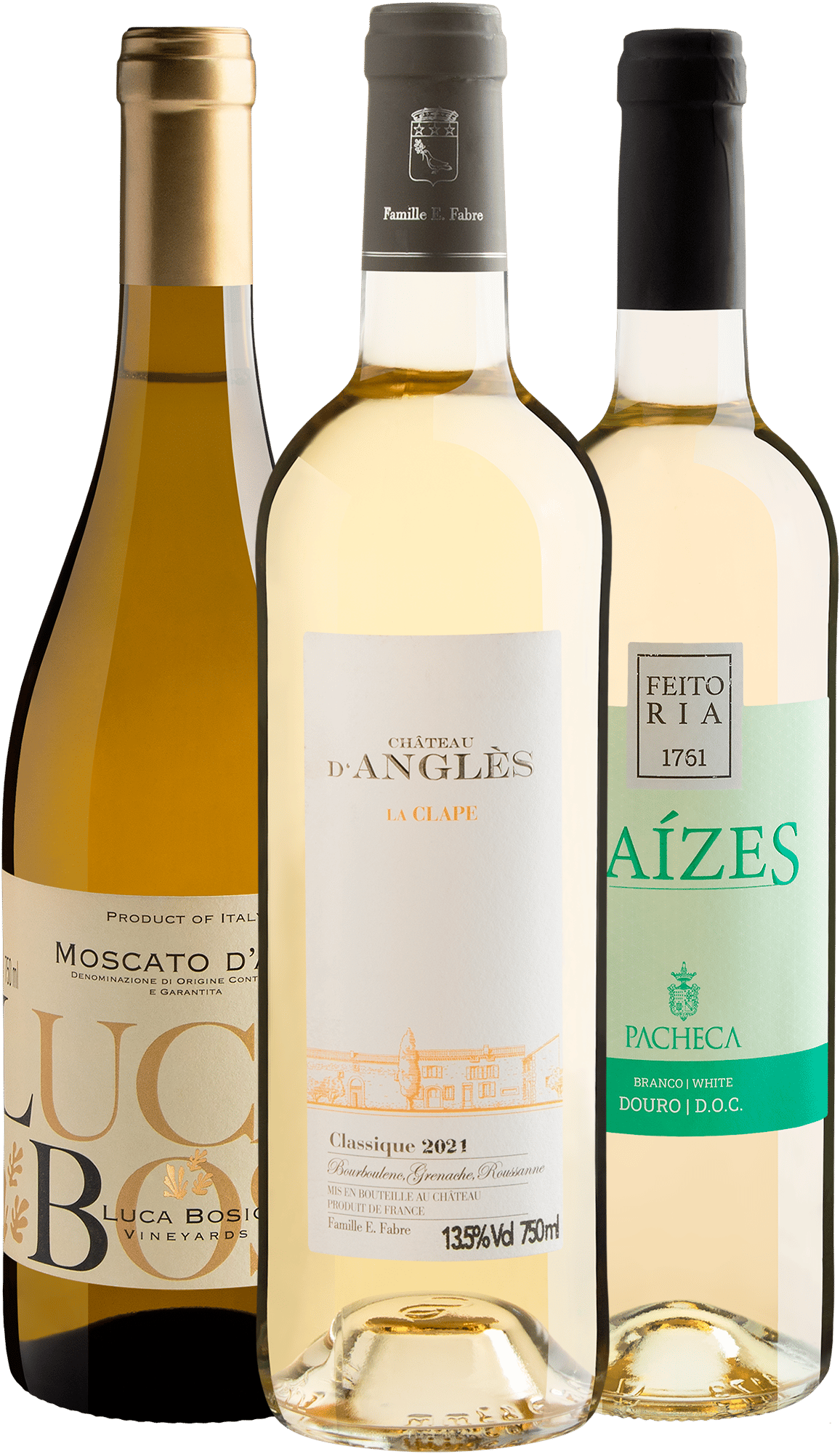 Kit 3 Vinhos Brancos do Velho Mundo