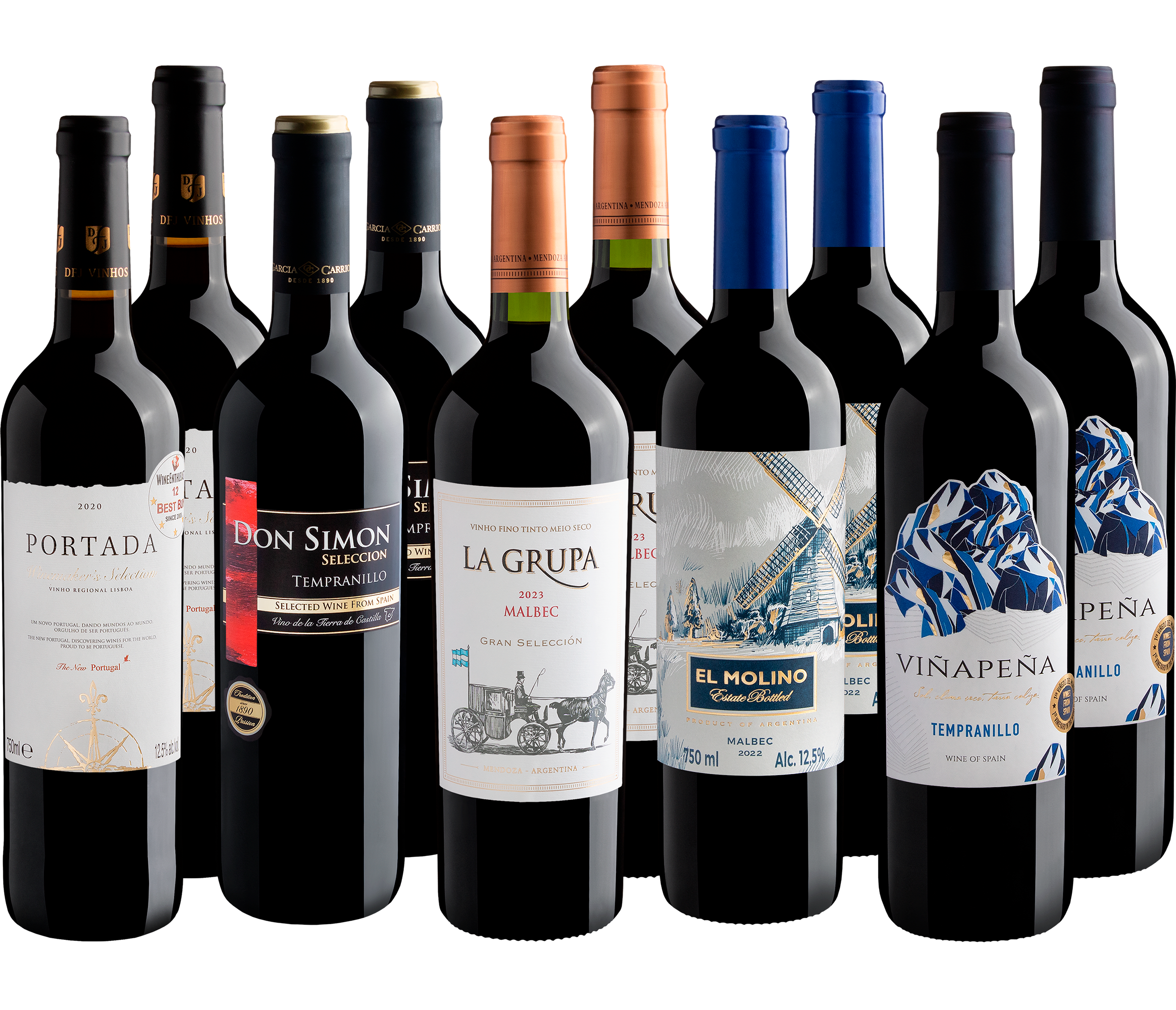 Kit Best Sellers em Dobro: 10 garrafas por R$29,90 cada
