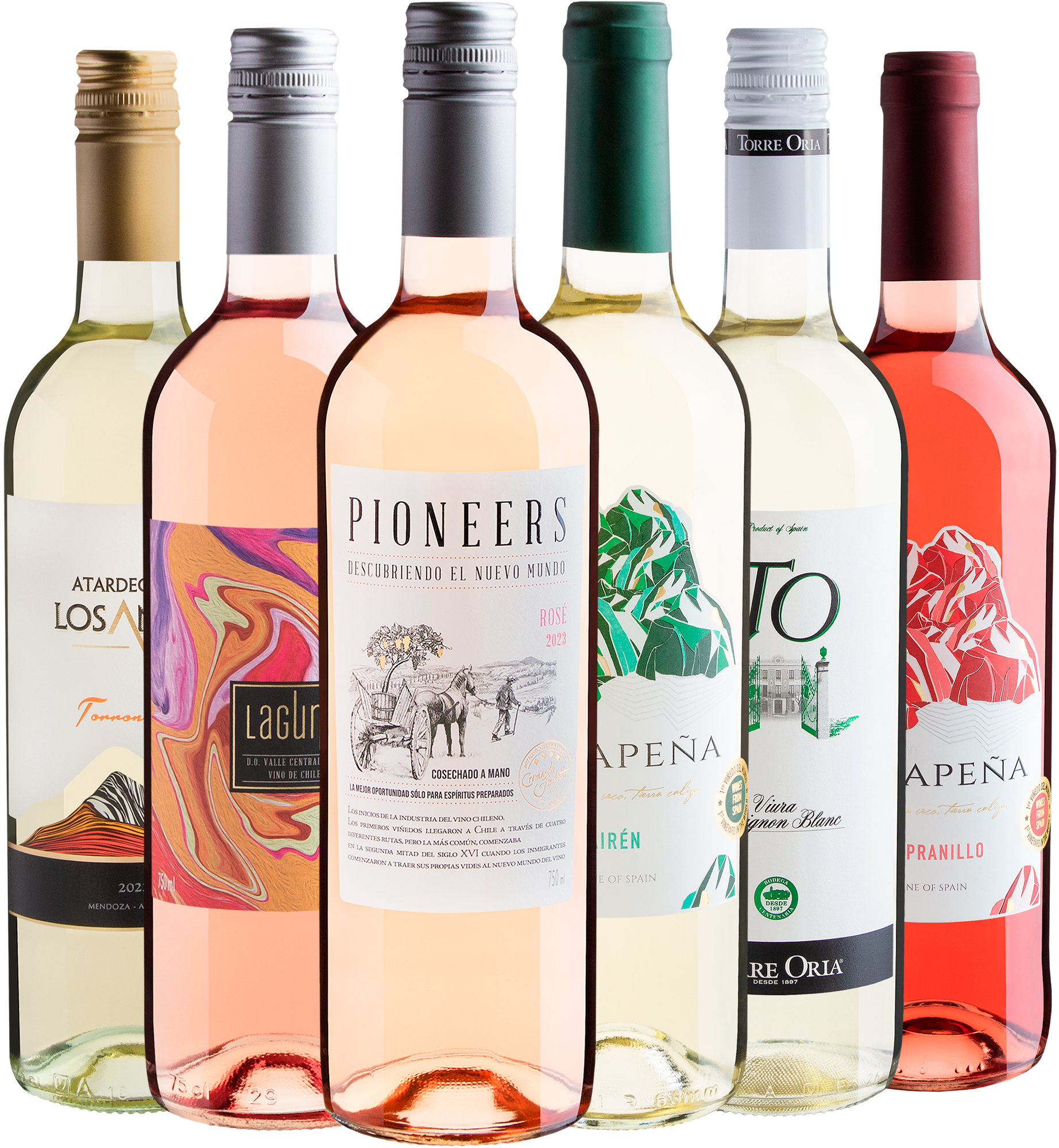 Kit 6 Vinhos Refrescantes por R$27,90 cada garrafa