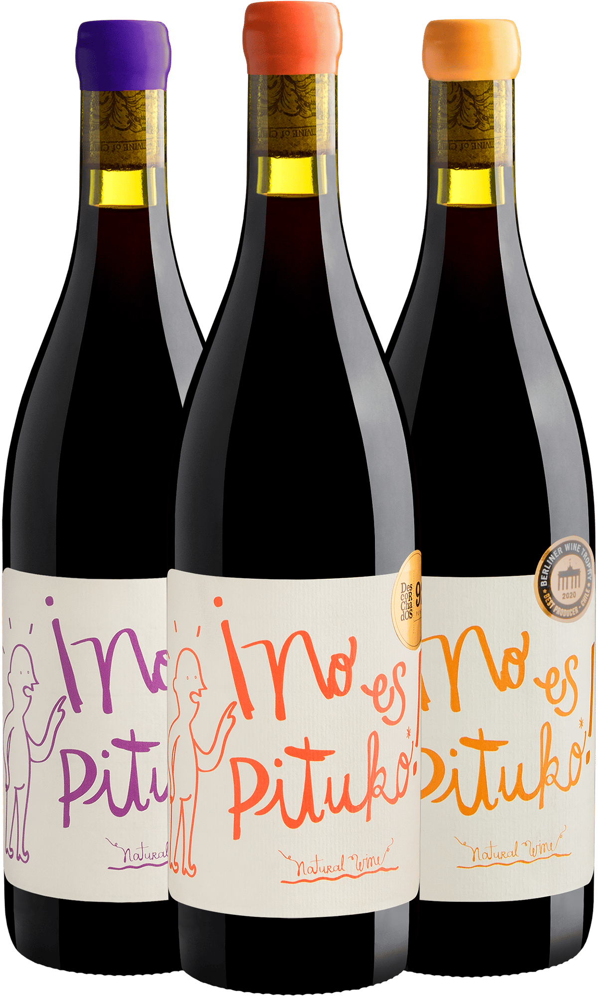 Kit No es Pituko: 1 Cabernet Sauvignon + 1 Cabernet Franc + 1 Carignan