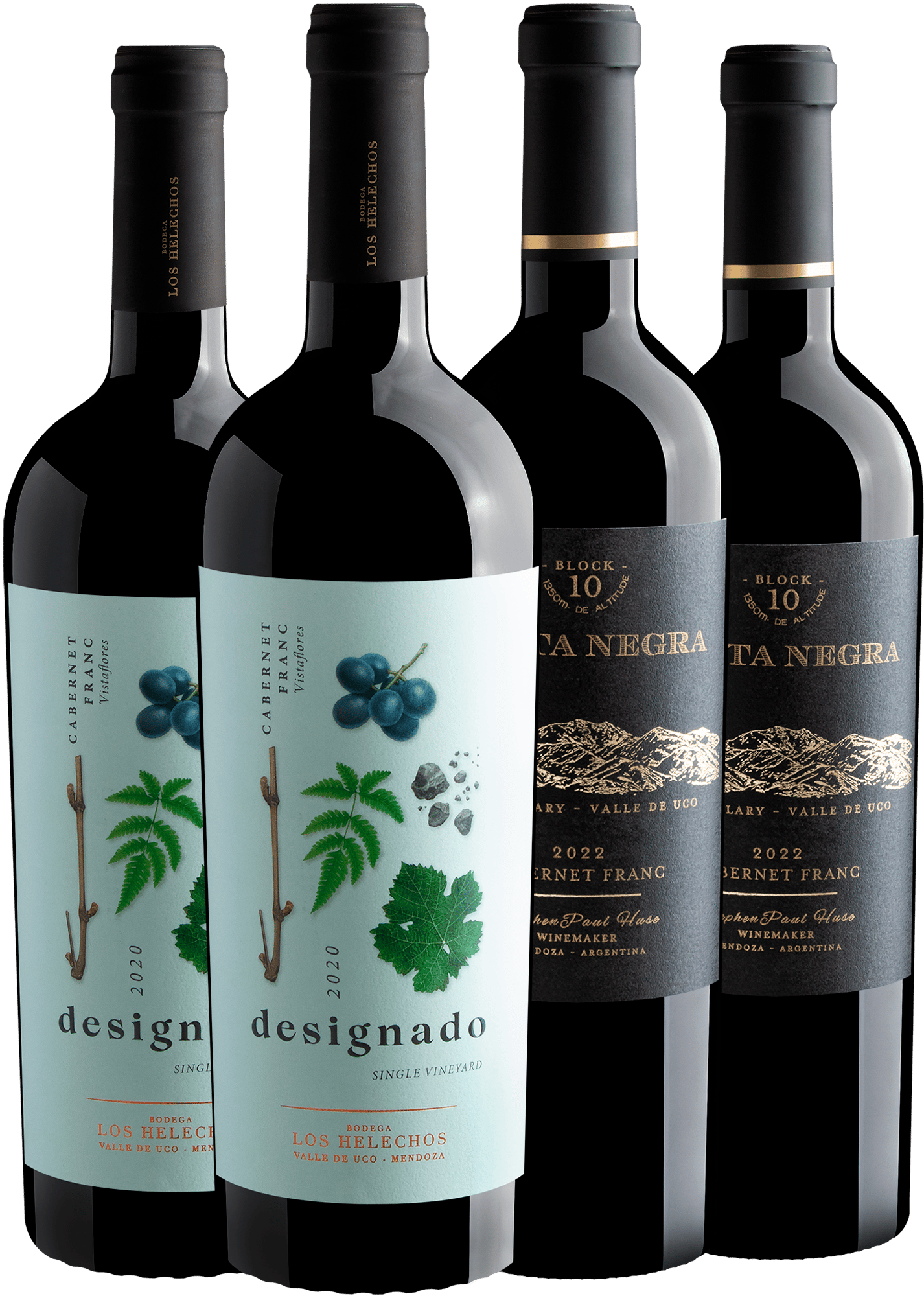 Kit Cabernet Franc: 2 Designado + 2 Punta Negra Block por 99,90 cada