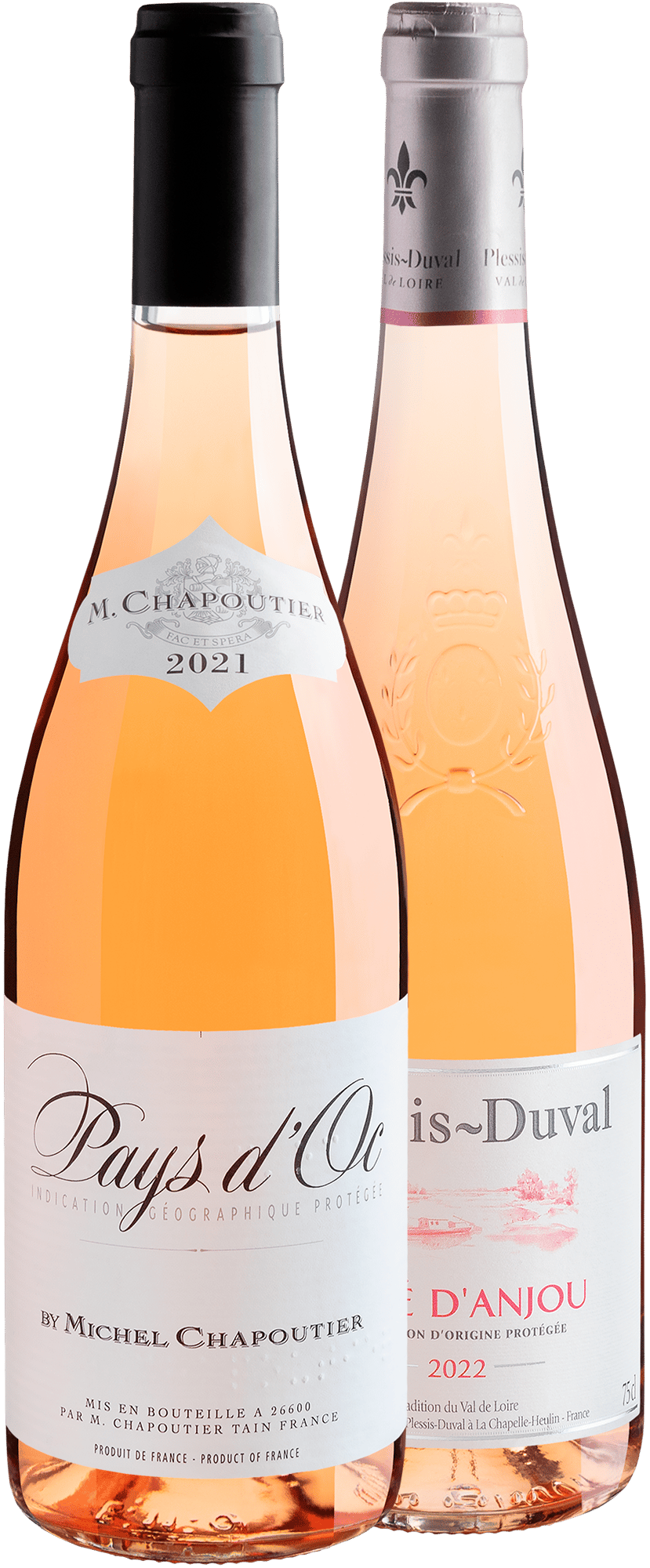 Kit 2 Vinhos Rosés Franceses por R$69,90 cada garrafa
