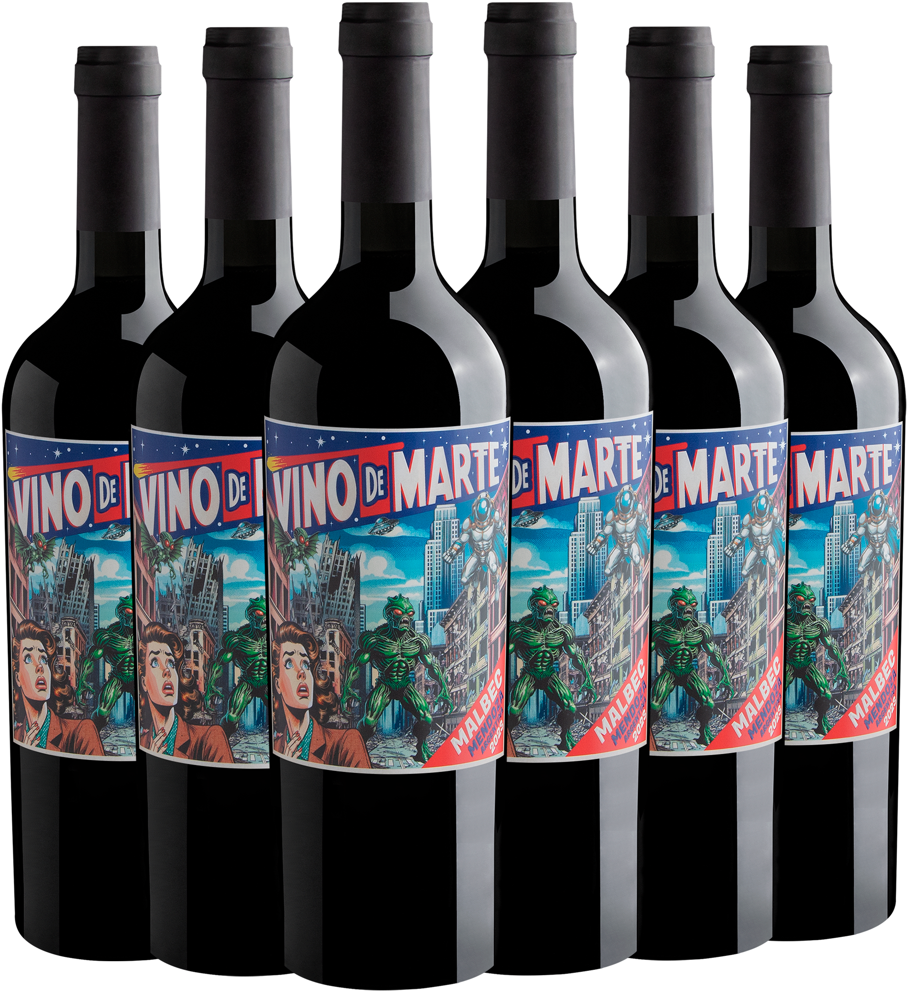 Kit 6 Vino de Marte Malbec por R$29,90 cada garrafa