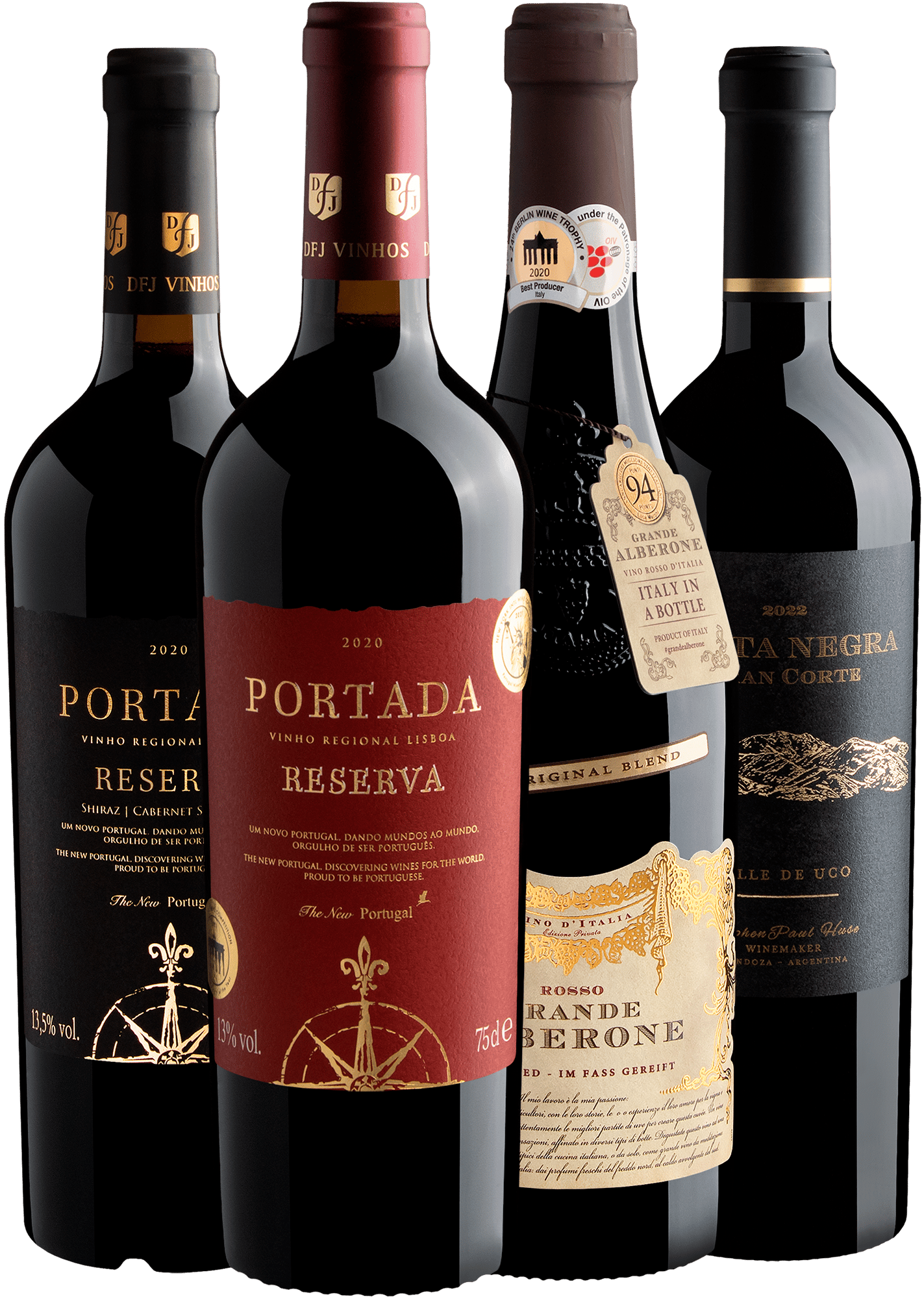 Kit Vinhos Premium Mais Desejados por R$64,40 cada garrafa 
