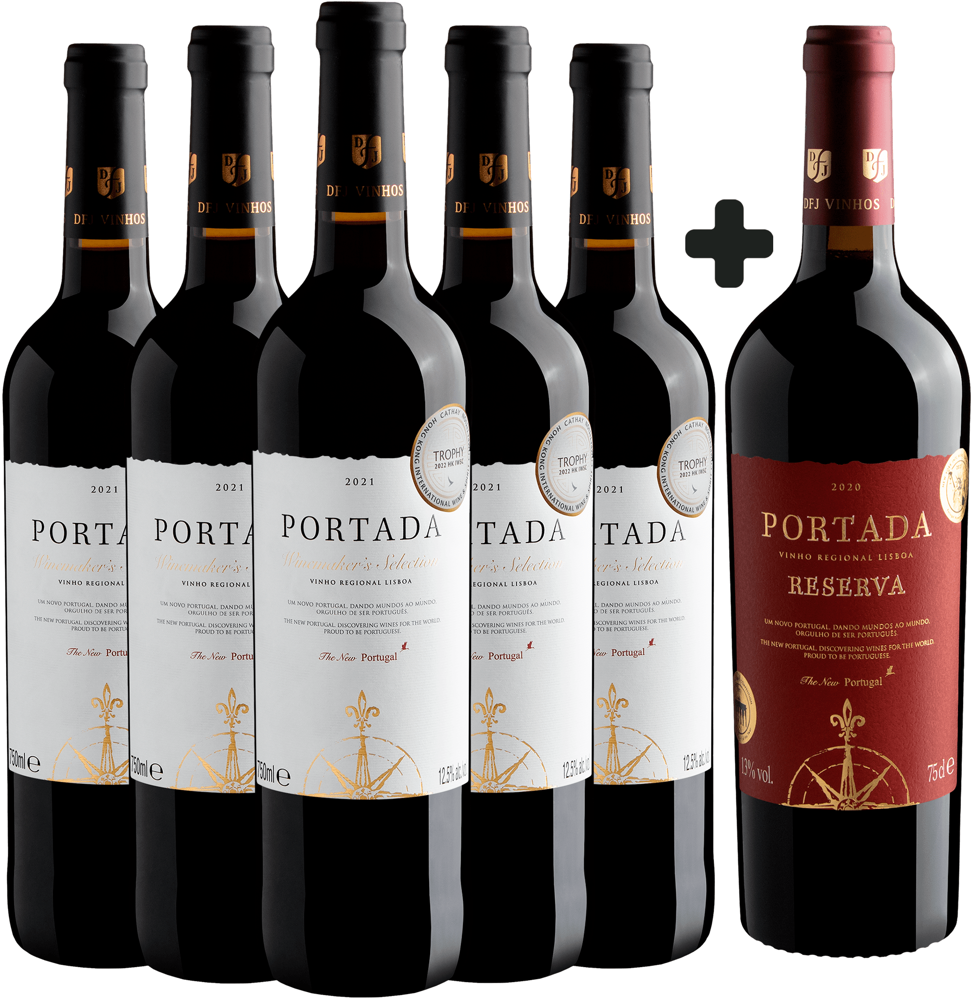 Kit Leve 5 Portada Winemaker's Selection por R$49,99 cada garrafa e Ganhe 1 Portada Reserva
