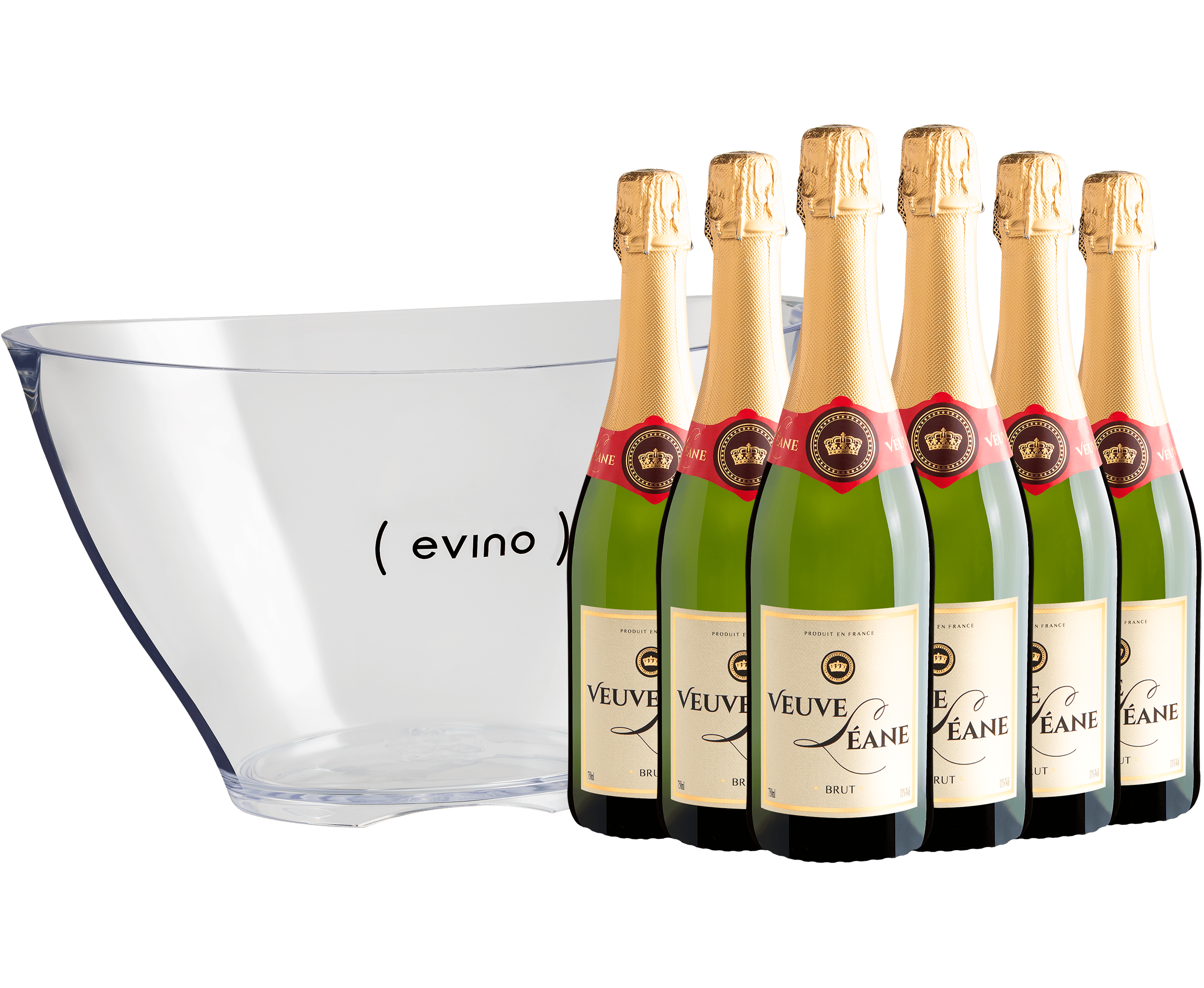 Kit 6 Veuve Léane + 1 Champanheira Grátis 