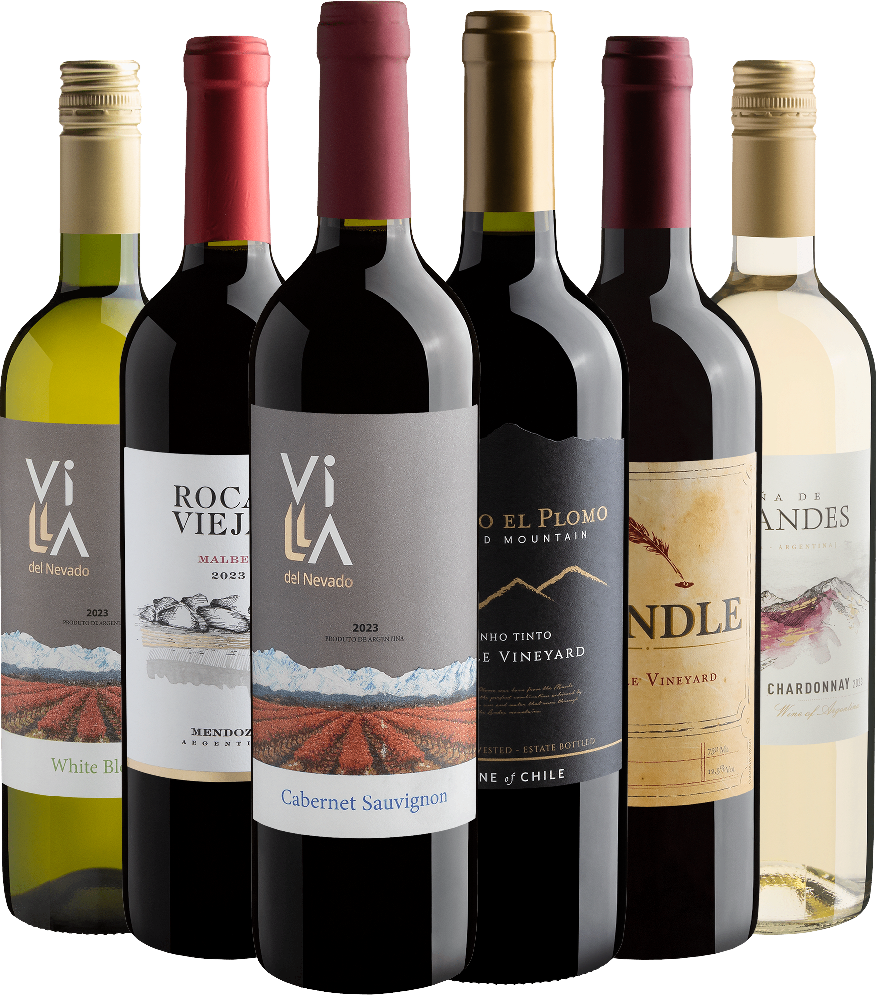 Kit 6 Vinhos do Novo Mundo por 27,90 cada