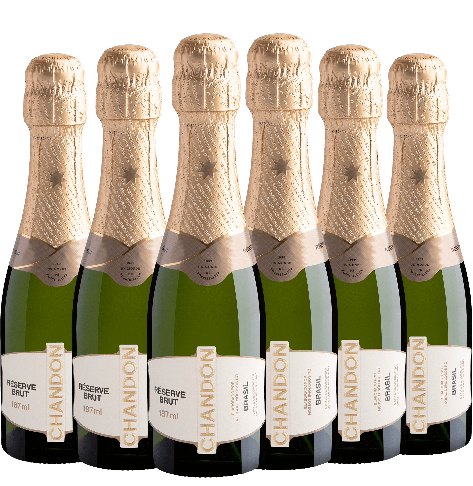 Kit 6 Baby Chandon Réserve Brut por R$34,90 cada garrafa