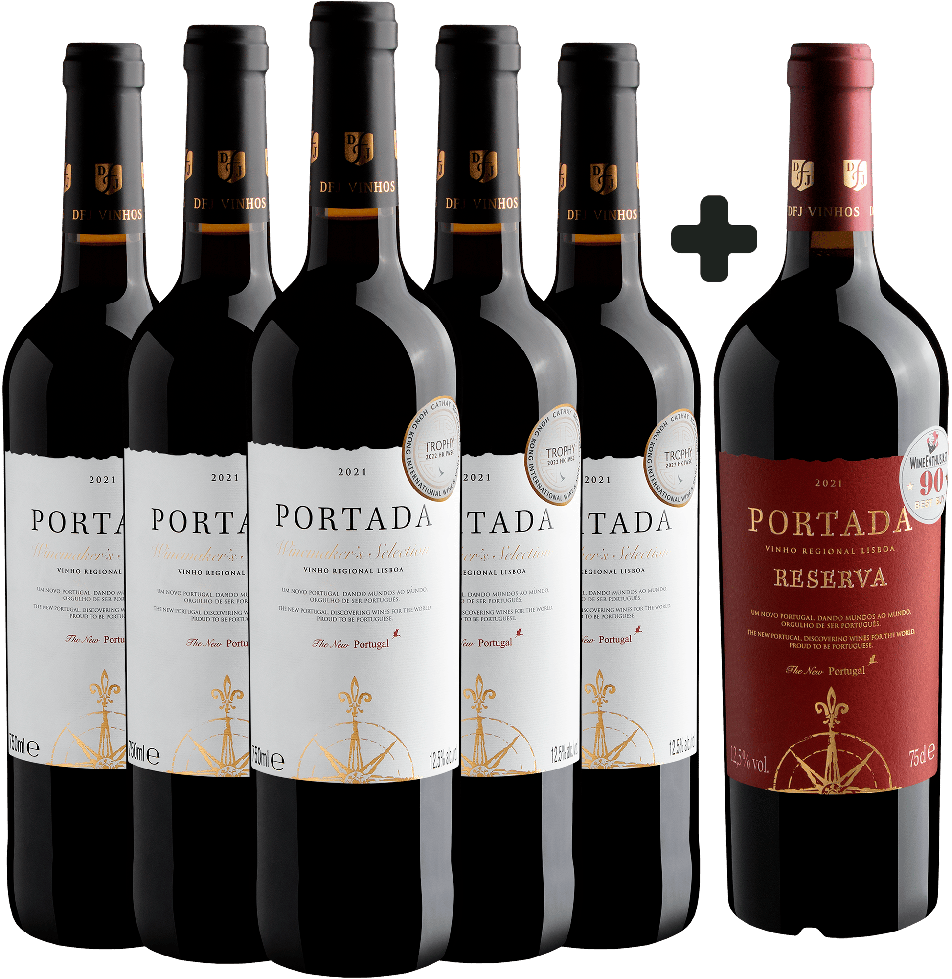 Kit Leve 5 Portada por R$52,90 cada garrafa e Ganhe 1 Portada Reserva 