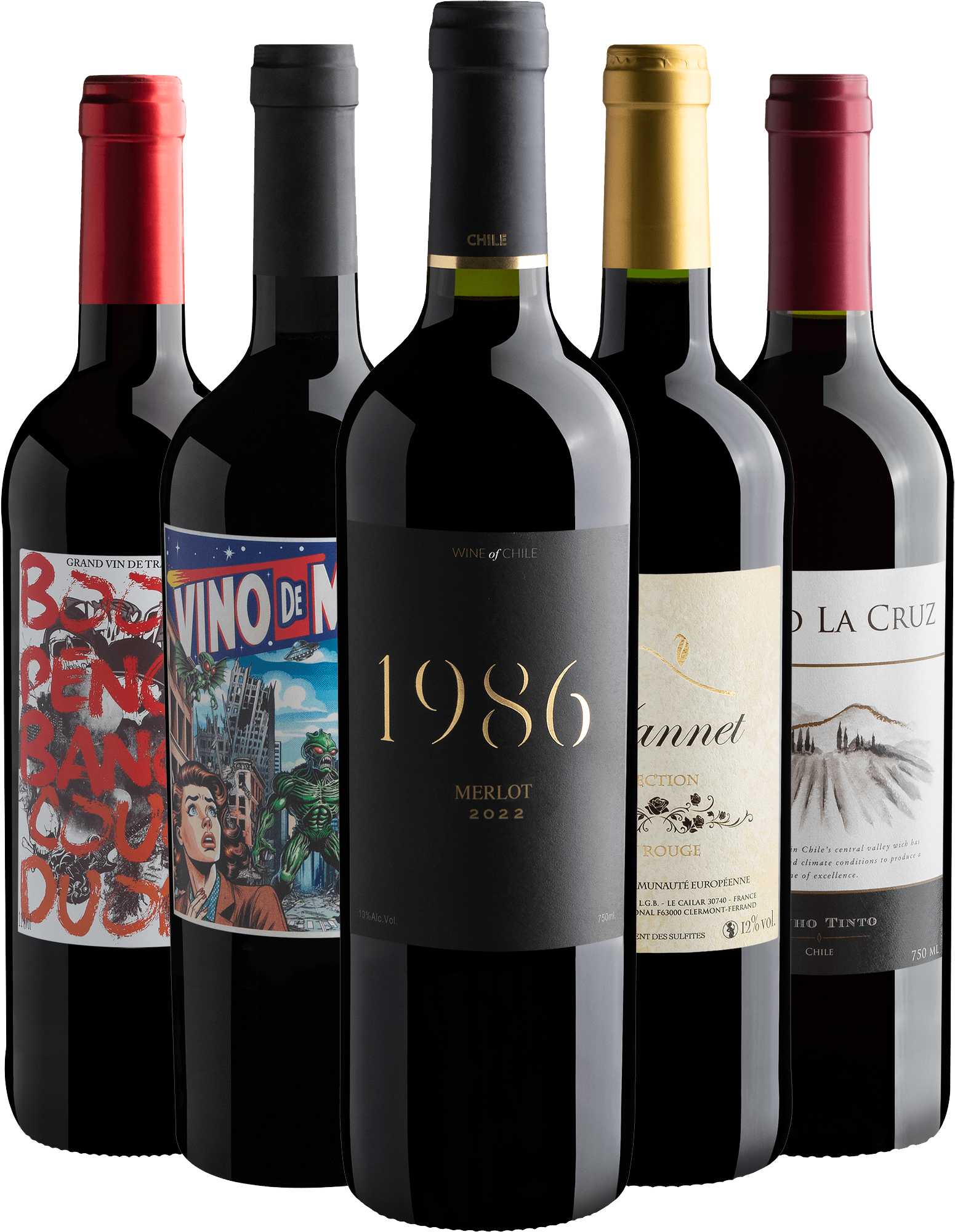 Kit Seleção Novidades | 5 Vinhos por R$28,90 cada garrafa + Frete Grátis*