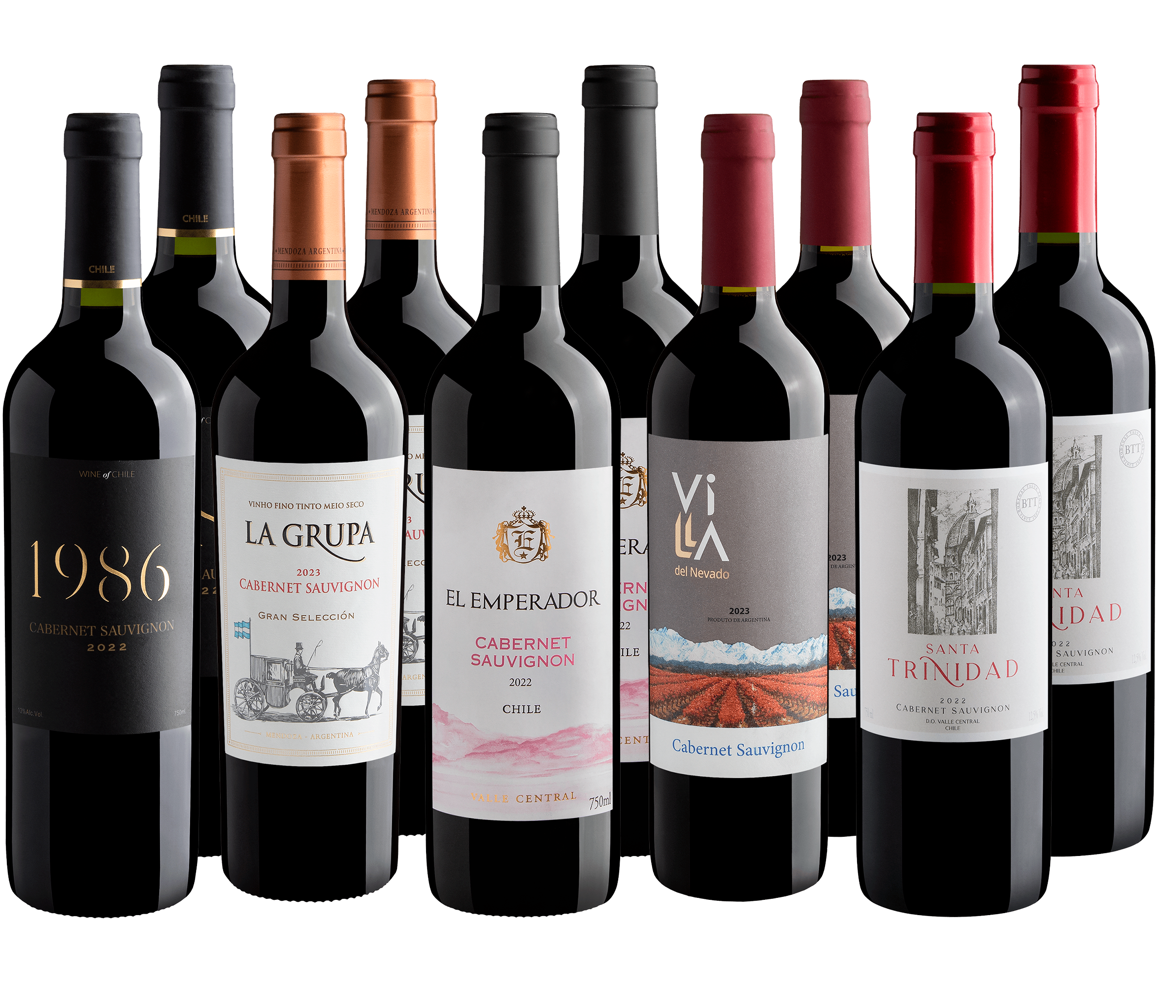 Kit Cabernet Sauvignon | 10 garrafas por R$27,90 cada 