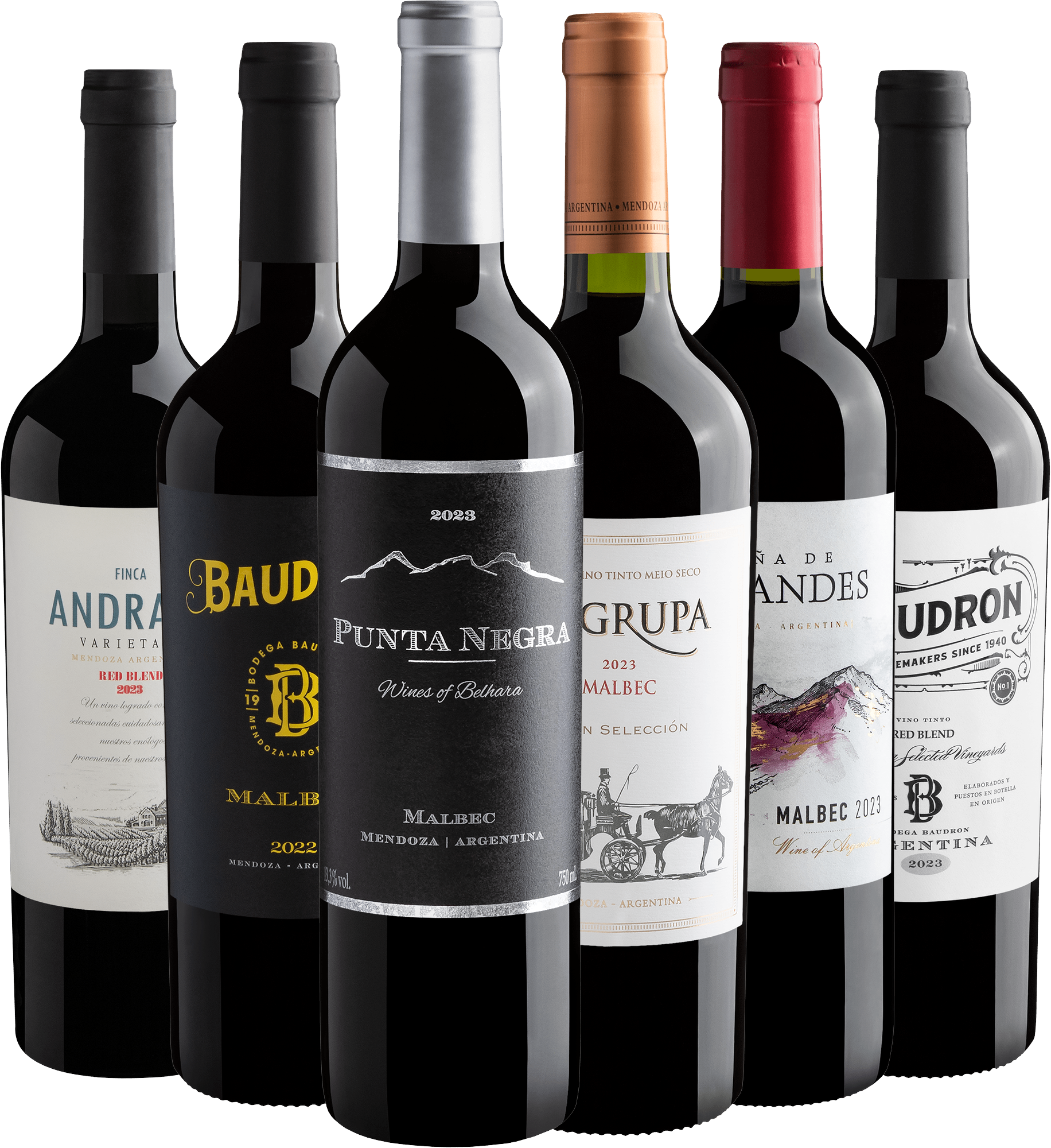 Kit 6 Vinhos Argentinos com Punta Negra por R$29,90 cada garrafa
