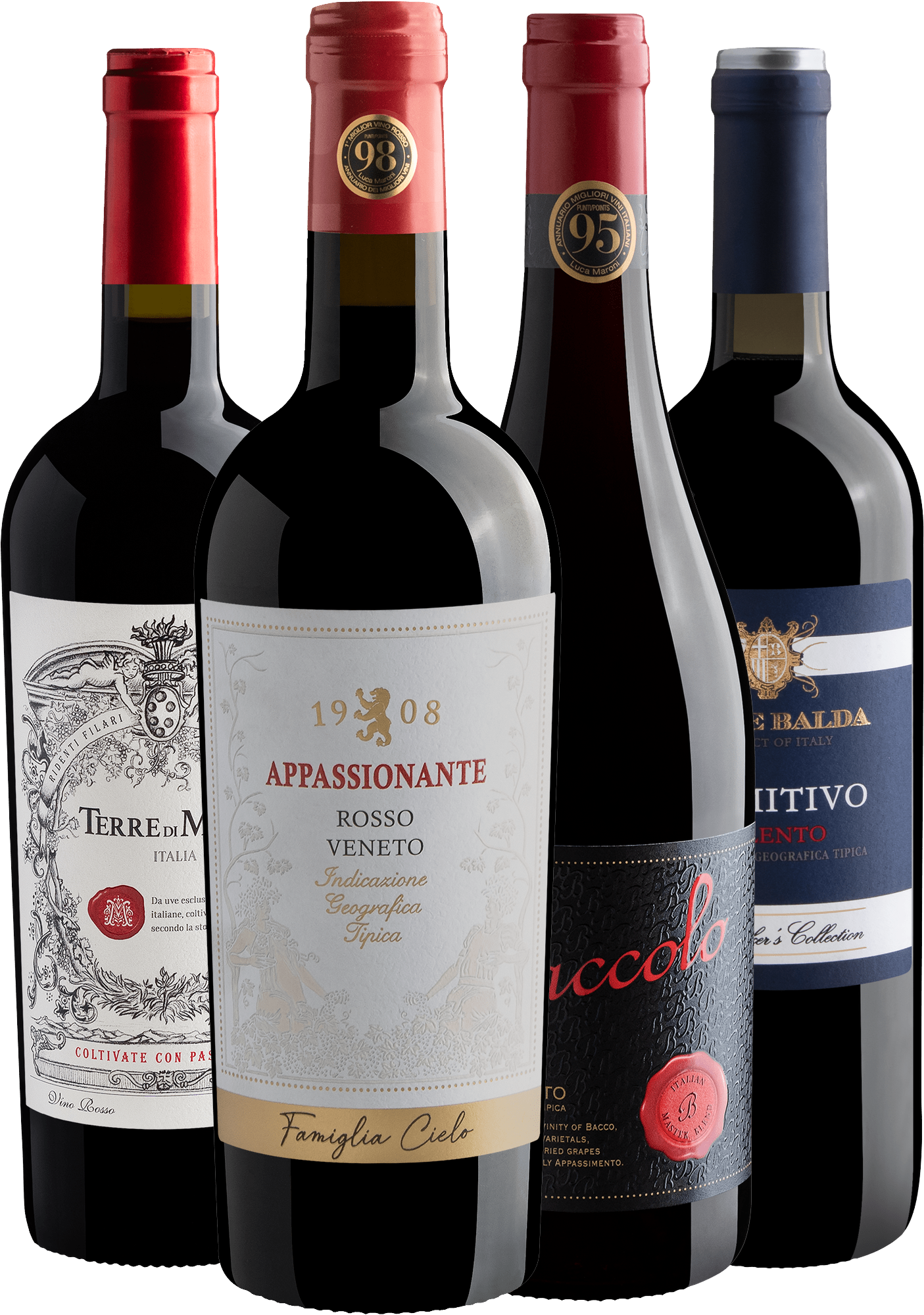Kit Italianos 90+ Pontos por R$54,90 cada garrafa