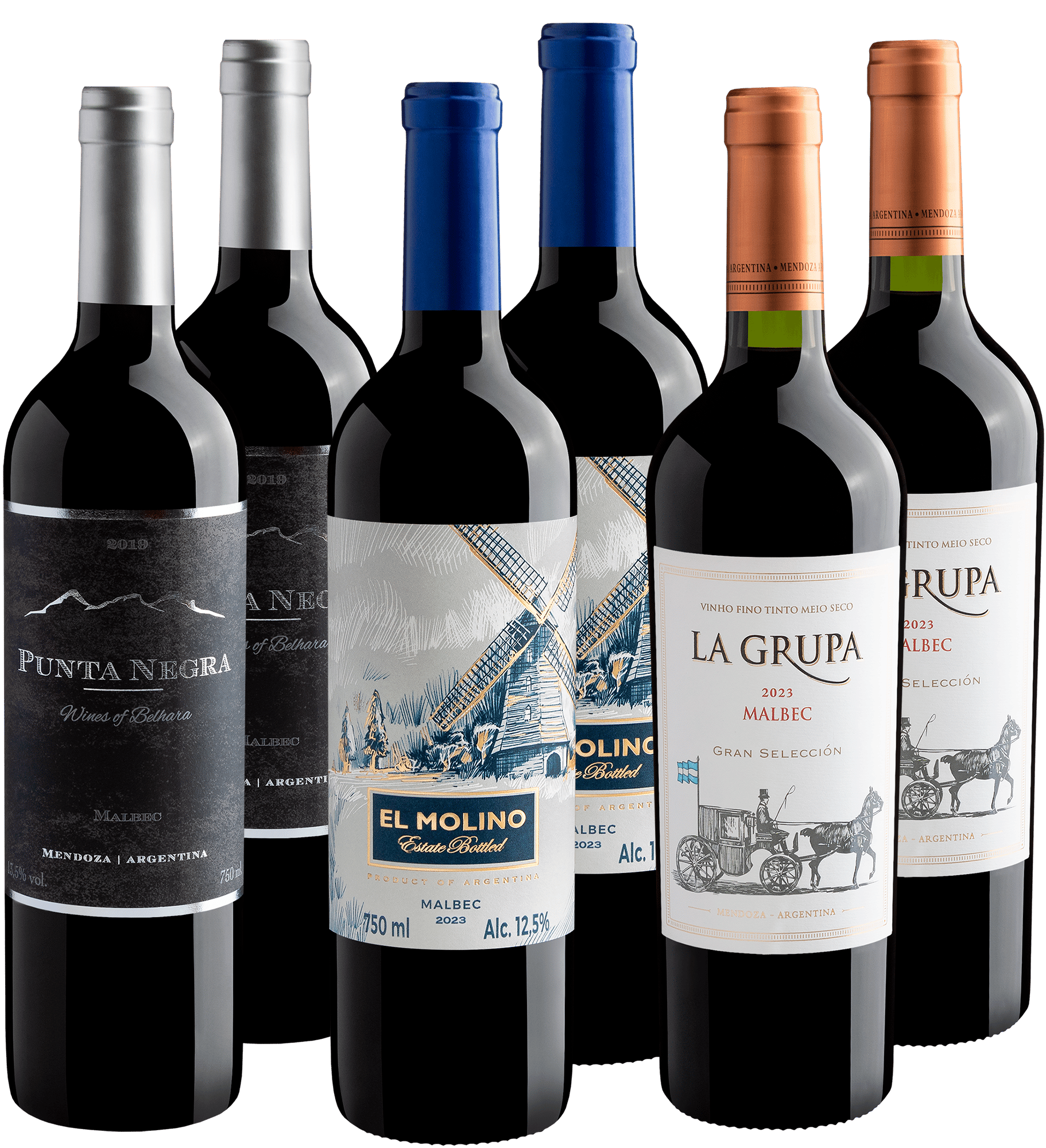 Kit Malbecs em Dobro por R$ 29,90 cada garrafa