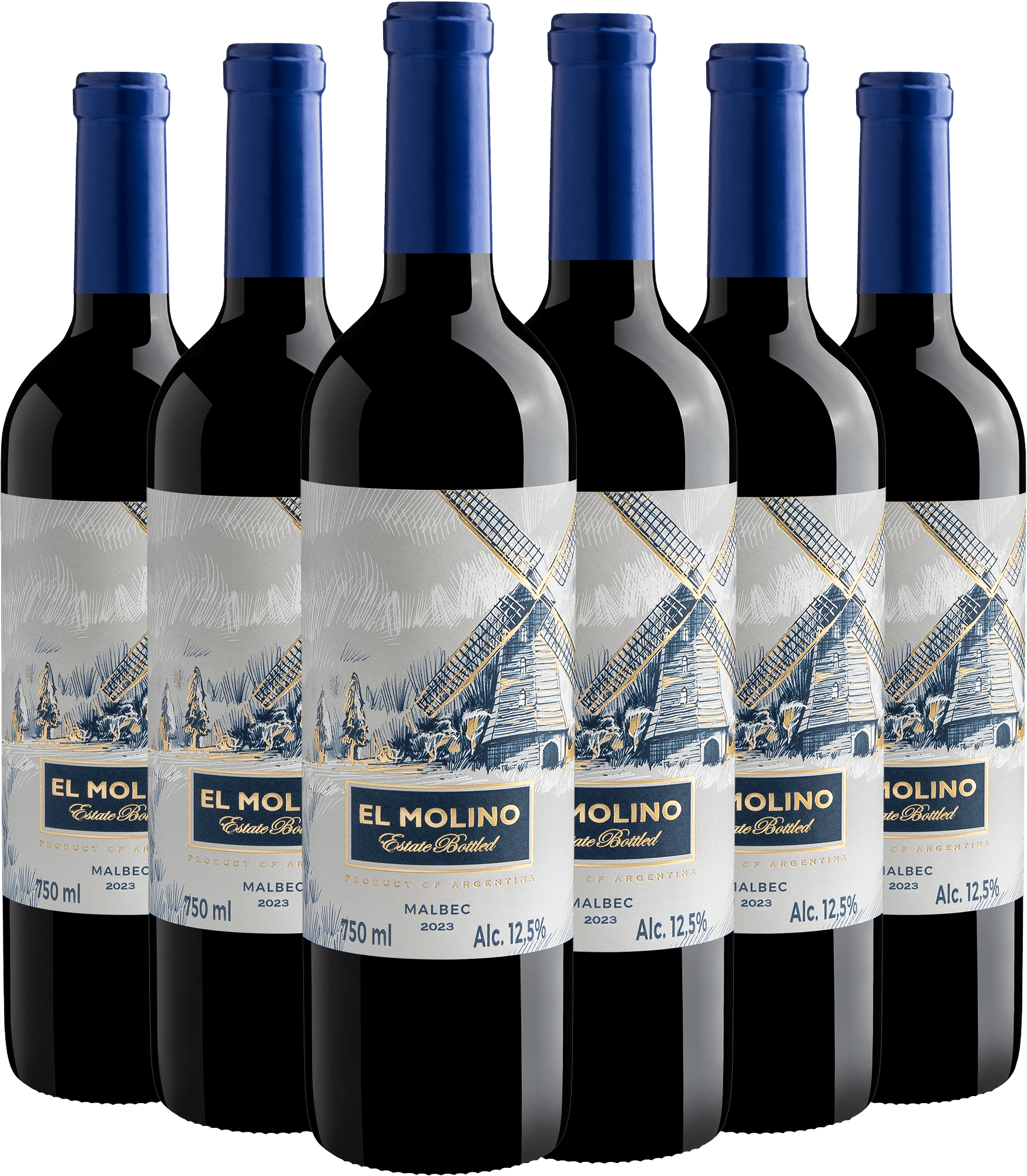 Kit 6 El Molino Malbec por R$27,90 cada garrafa