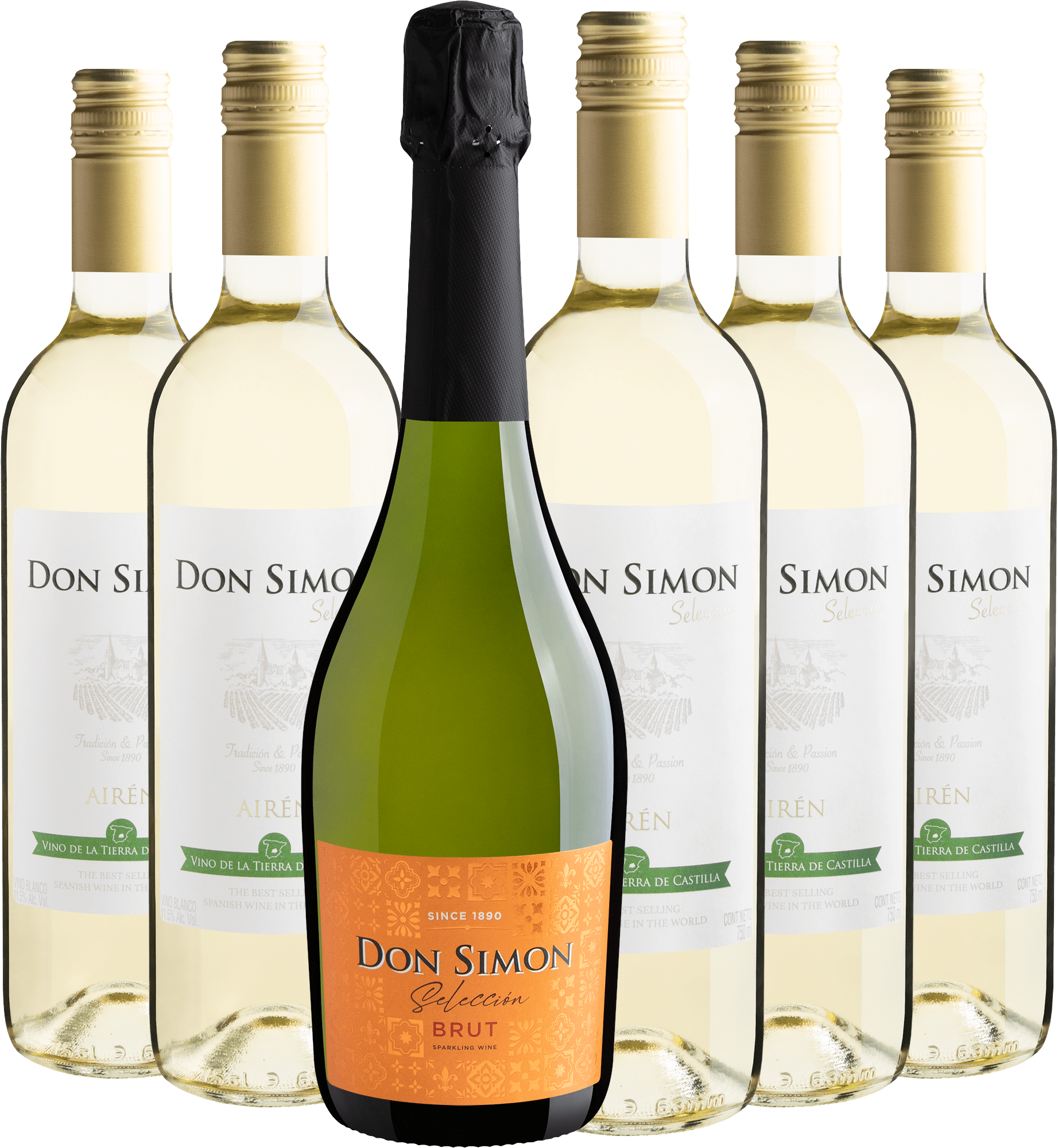 Kit Don Simon | 1 Brut Sparkling + 5 Blanco por R$29,90 cada garrafa