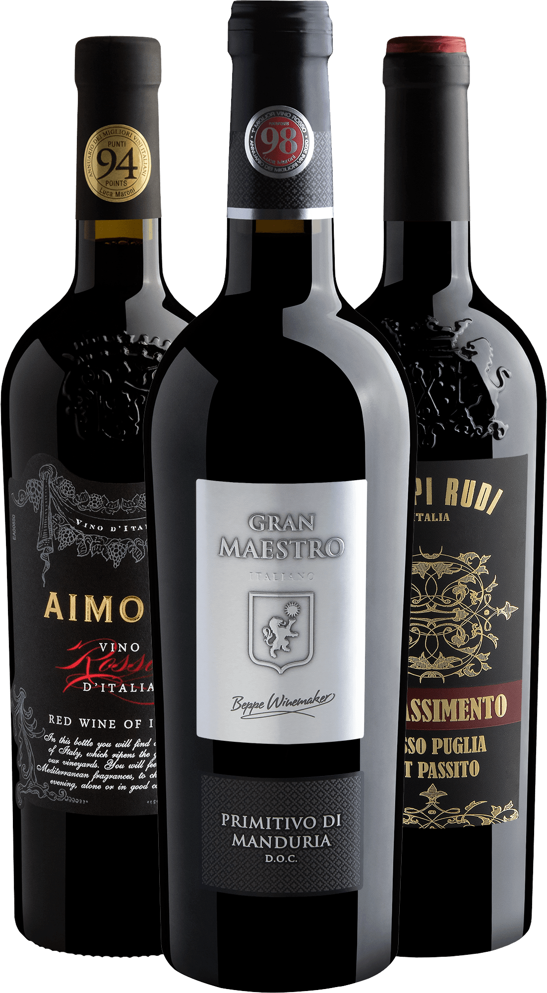 Kit 3 Vinhos Italianos 94+ Pontos
