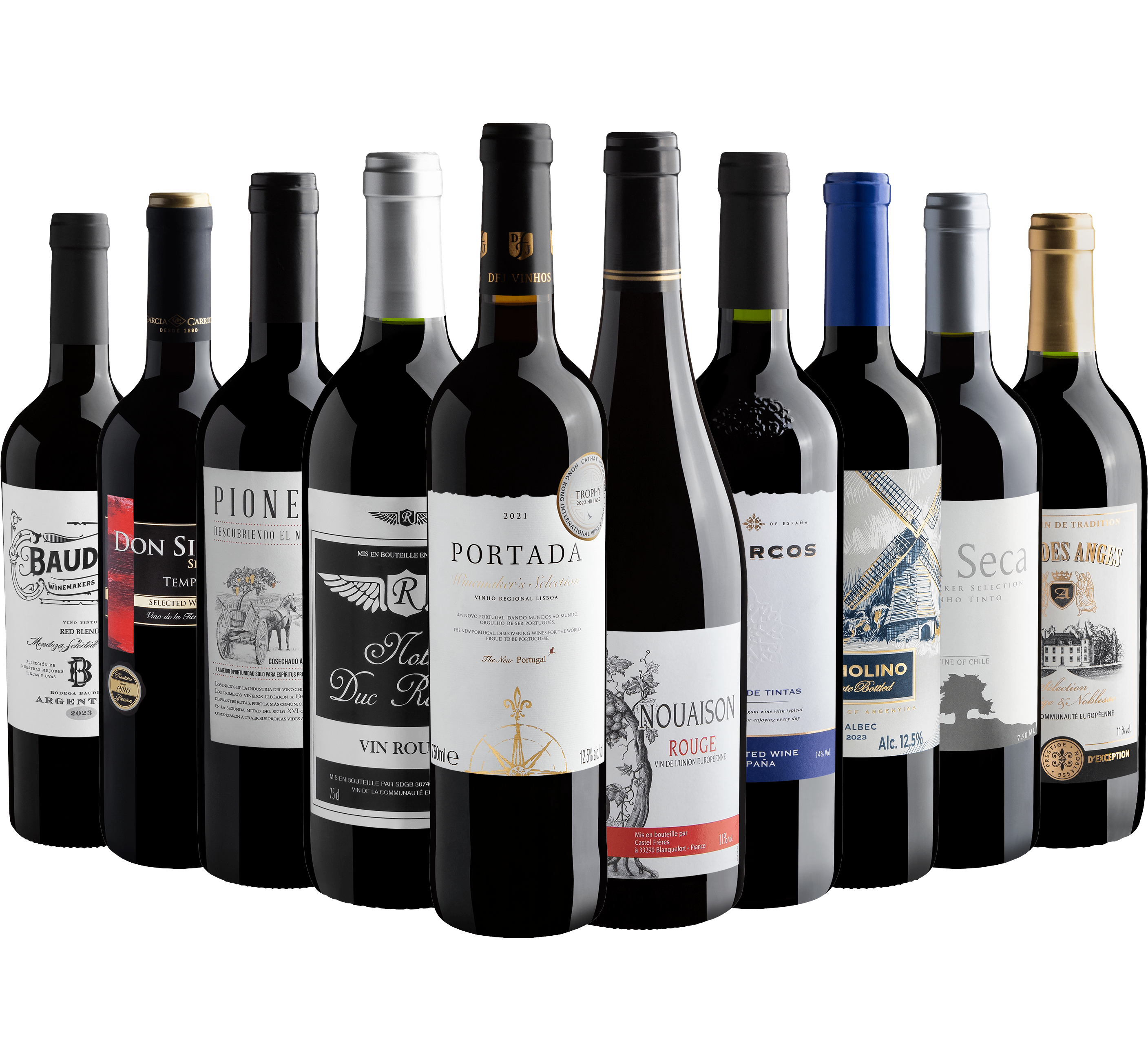 Kit 10 Tintos com Portada Winemaker’s Selection por R$29,90 cada garrafa