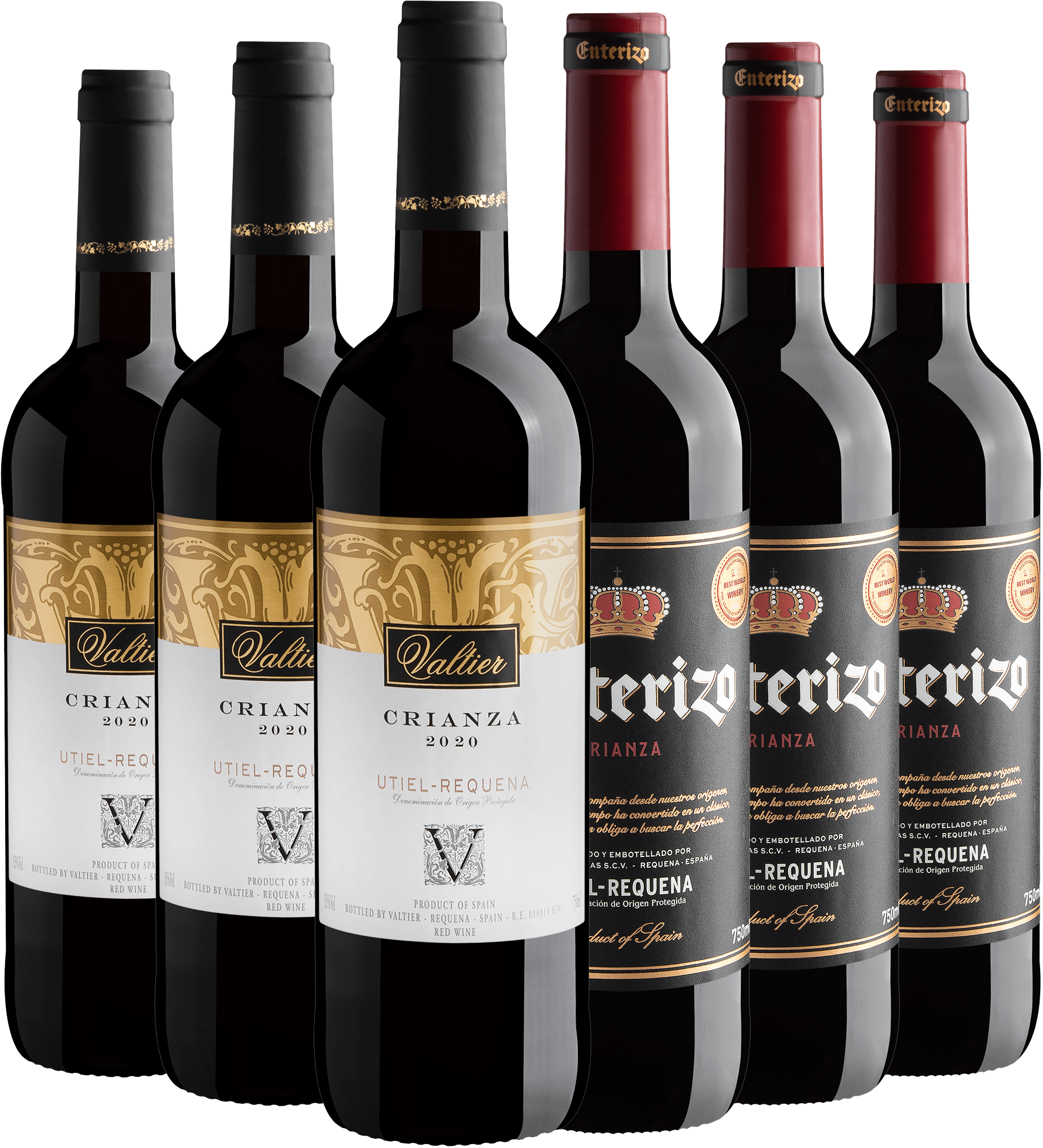 Kit Crianza | 3 Valtier + 3 Enterizo por R$39,90 cada garrafa