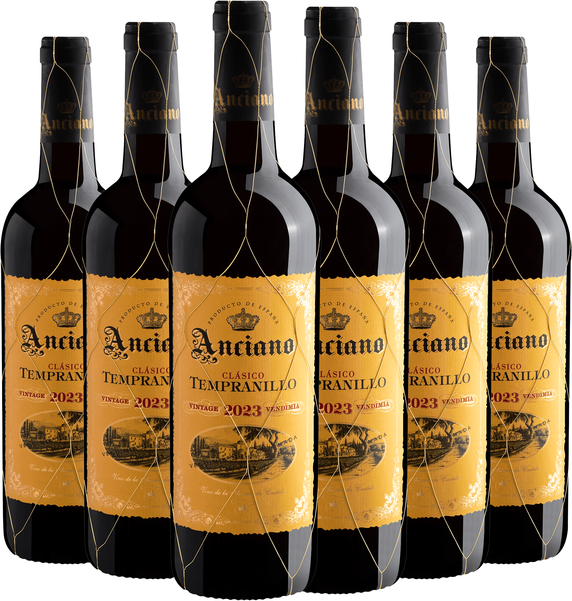 Kit 6 Anciano Clásico Tempranillo Vino de La Tierra de Castilla por R$39,90 cada garrafa