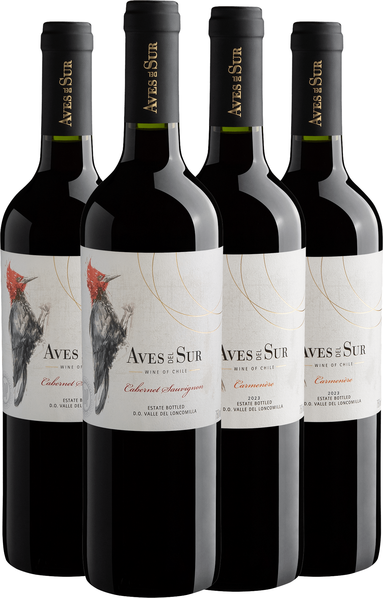 Kit Aves Del Sur | 2 Cabernet Sauvignon + 2 Carménère por R$34,90 cada garrafa