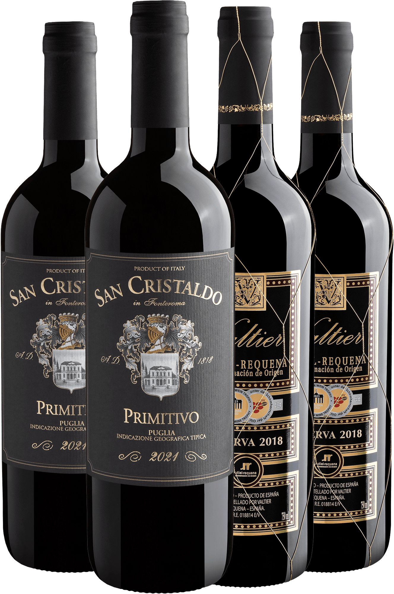 Kit 2 San Cristaldo in Fonteroma + 2 Valtier Reserva por R$49,90 cada garrafa + Frete Grátis* 
