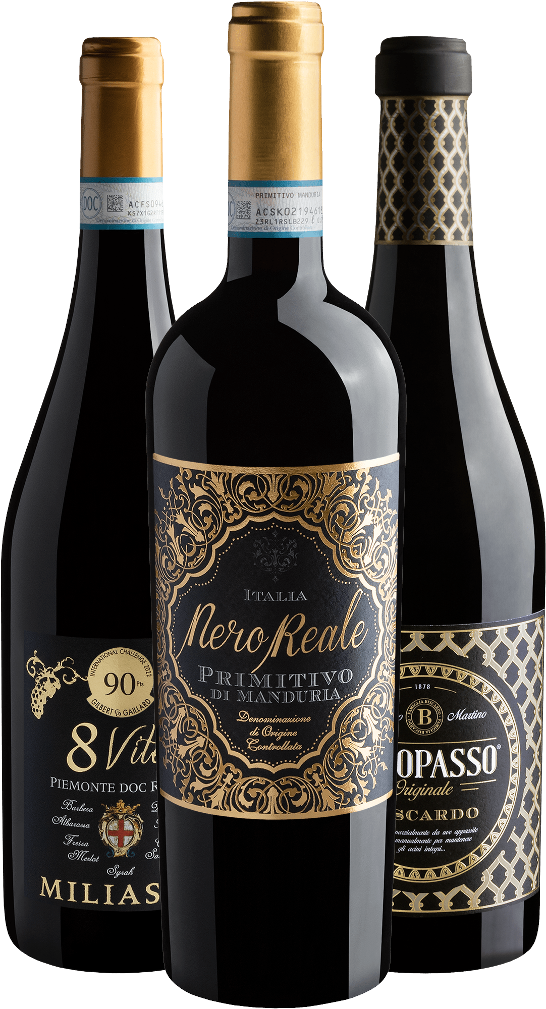 Kit Tintos Italianos | 3 garrafas por R$85,25 cada com cupom