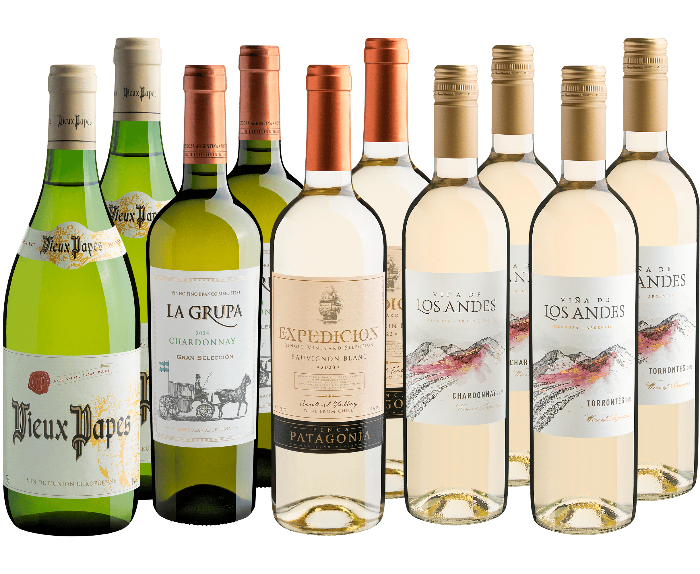 Kit Vinhos Brancos | 10 garrafas por R$27,90 cada 