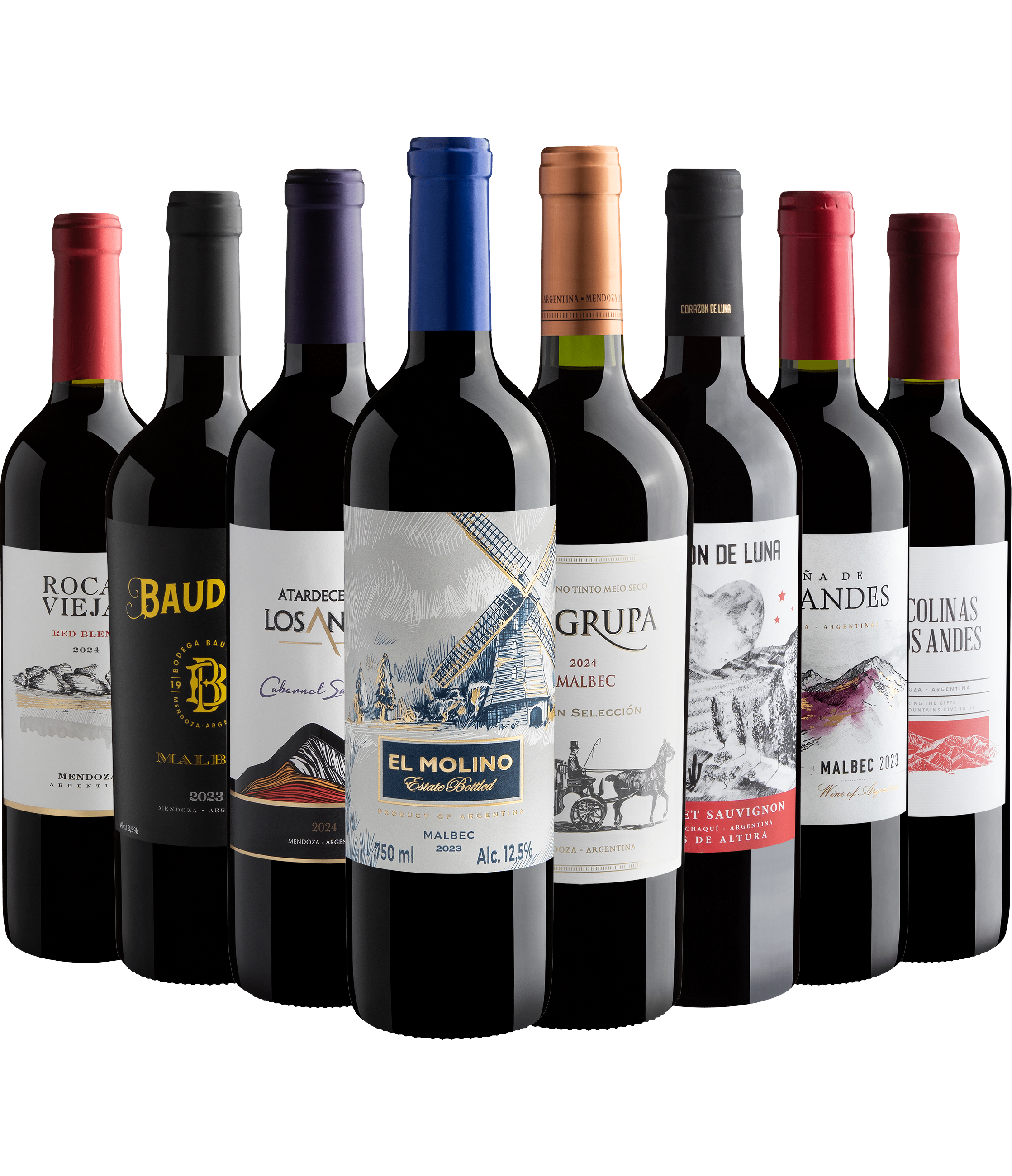 Kit 8 Vinhos Argentinos por R$25,90 cada garrafa 