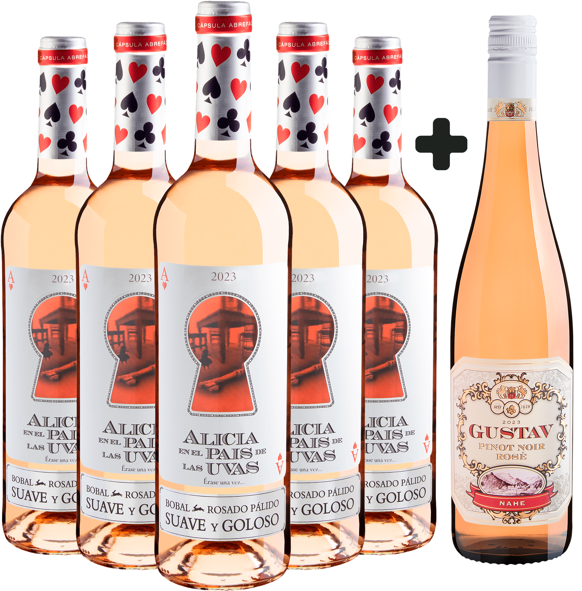 Leve 5 Alicia en el Pais de Las Uvas e Ganhe 1 Gustav Pinot Noir Rosé Nahe