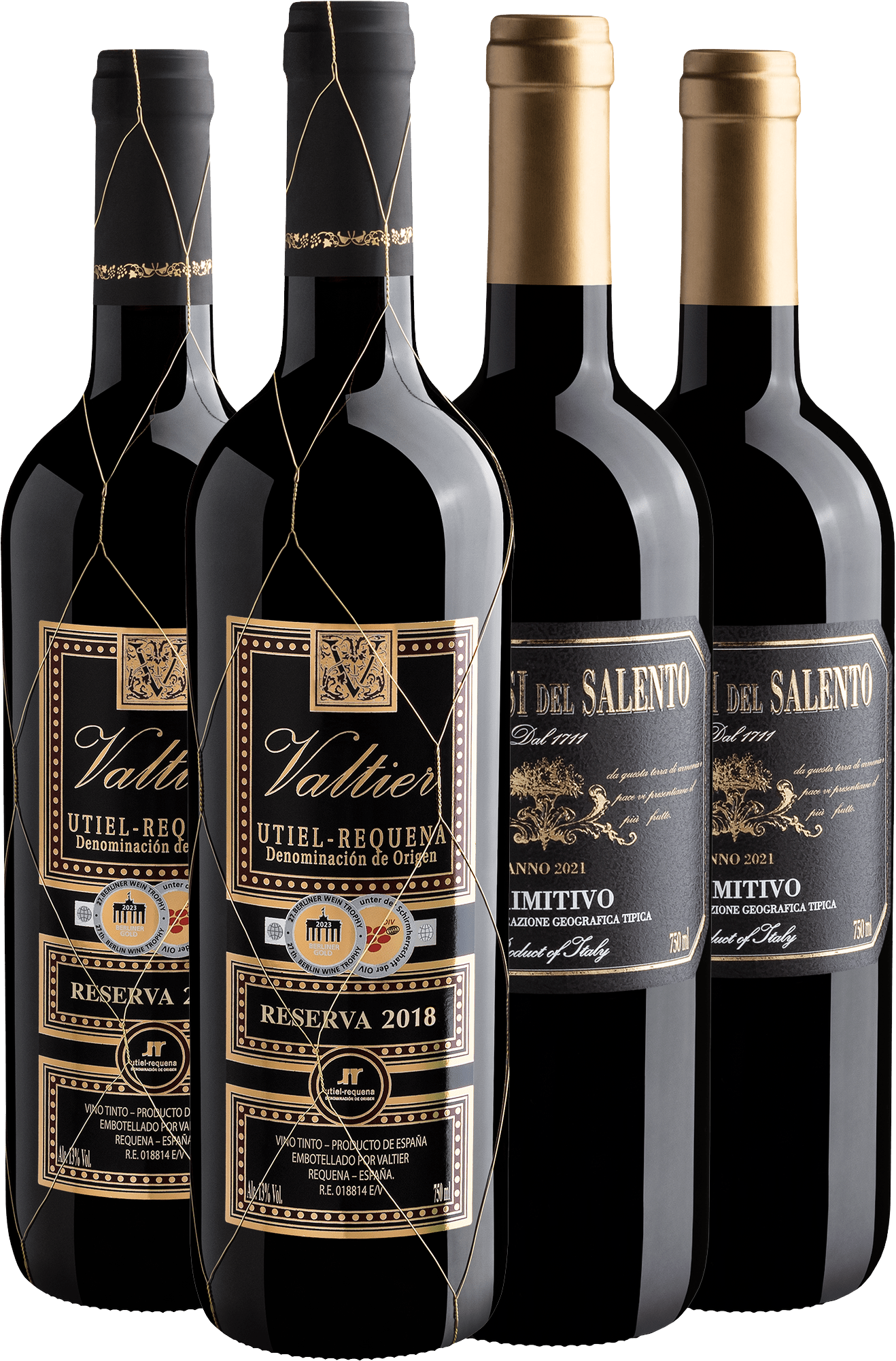 Kit 2 Marchesi del Salento + 2 Valtier Reserva por R$49,90 cada garrafa