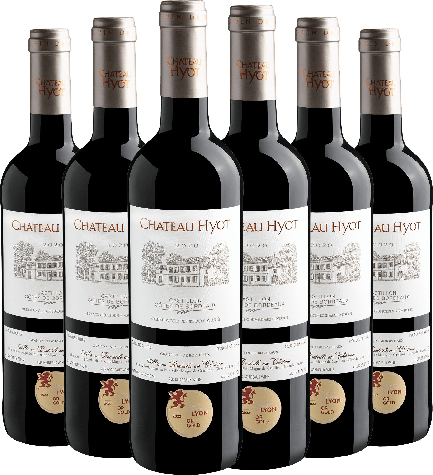 Kit 6 Château Hyot Castillon Côtes de Bordeaux AOC por R$79,90 cada garrafa