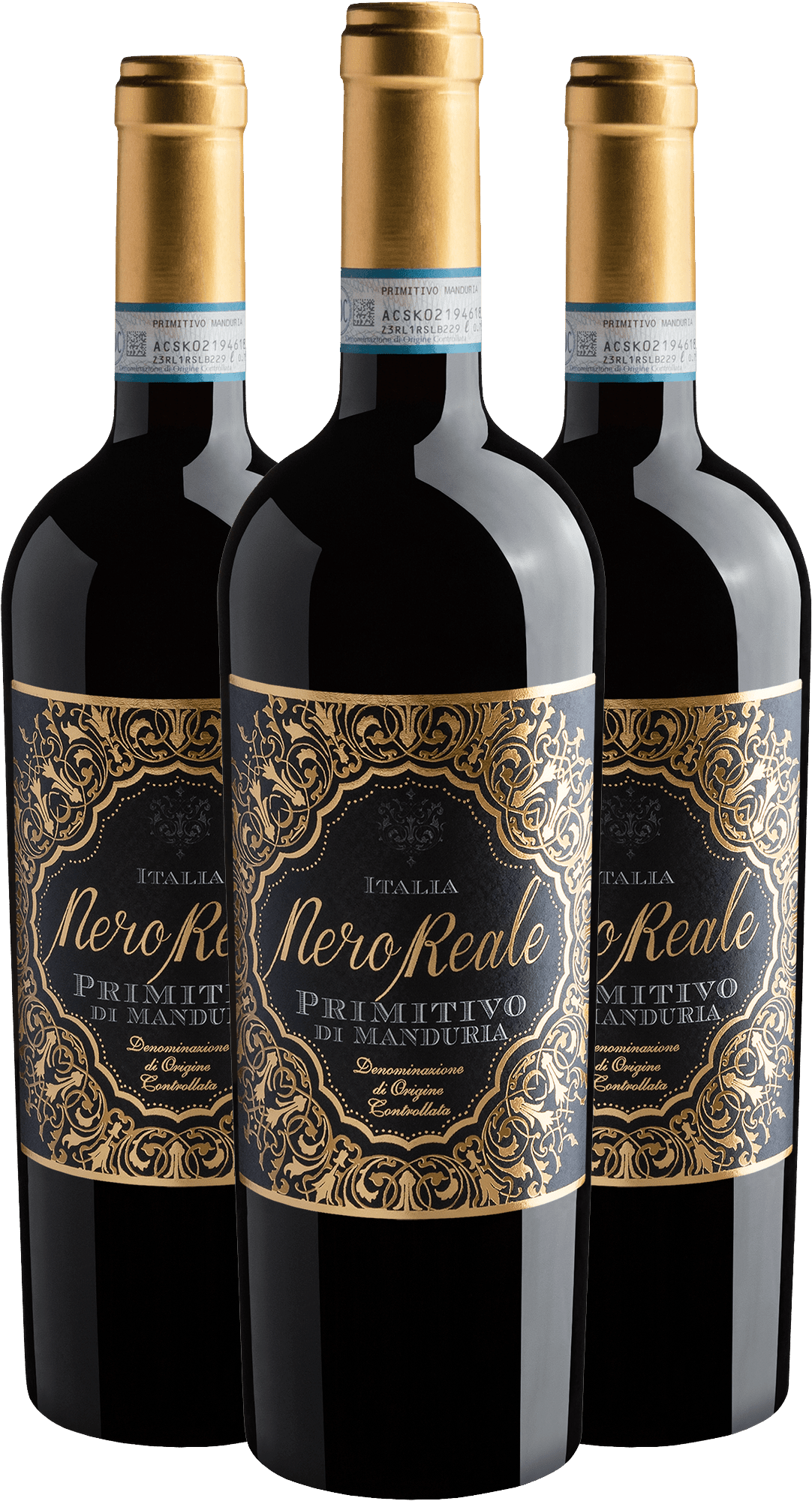 Kit 3 Nero Reale Primitivo di Manduria DOC por R$109,90 cada garrafa