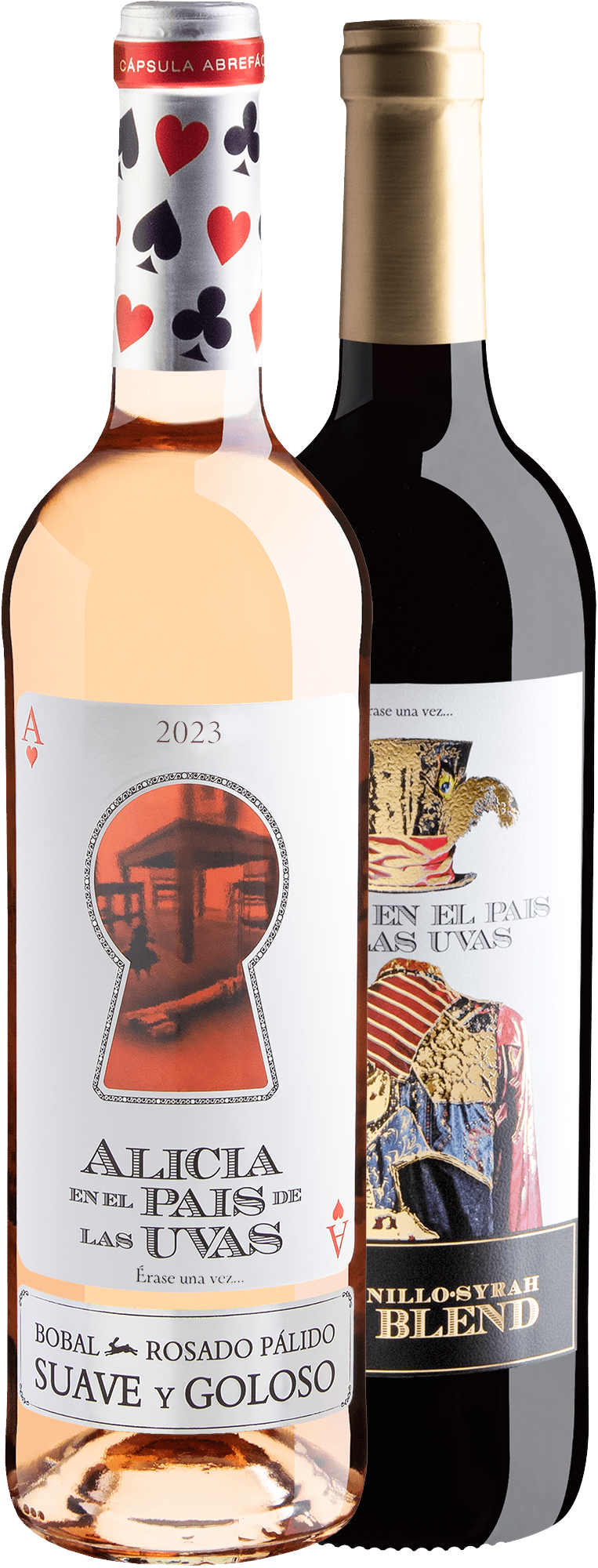 Kit Alicia en Pais de Las Uvas | 1 Tinto + 1 Rosé por R$54,90 cada garrafa