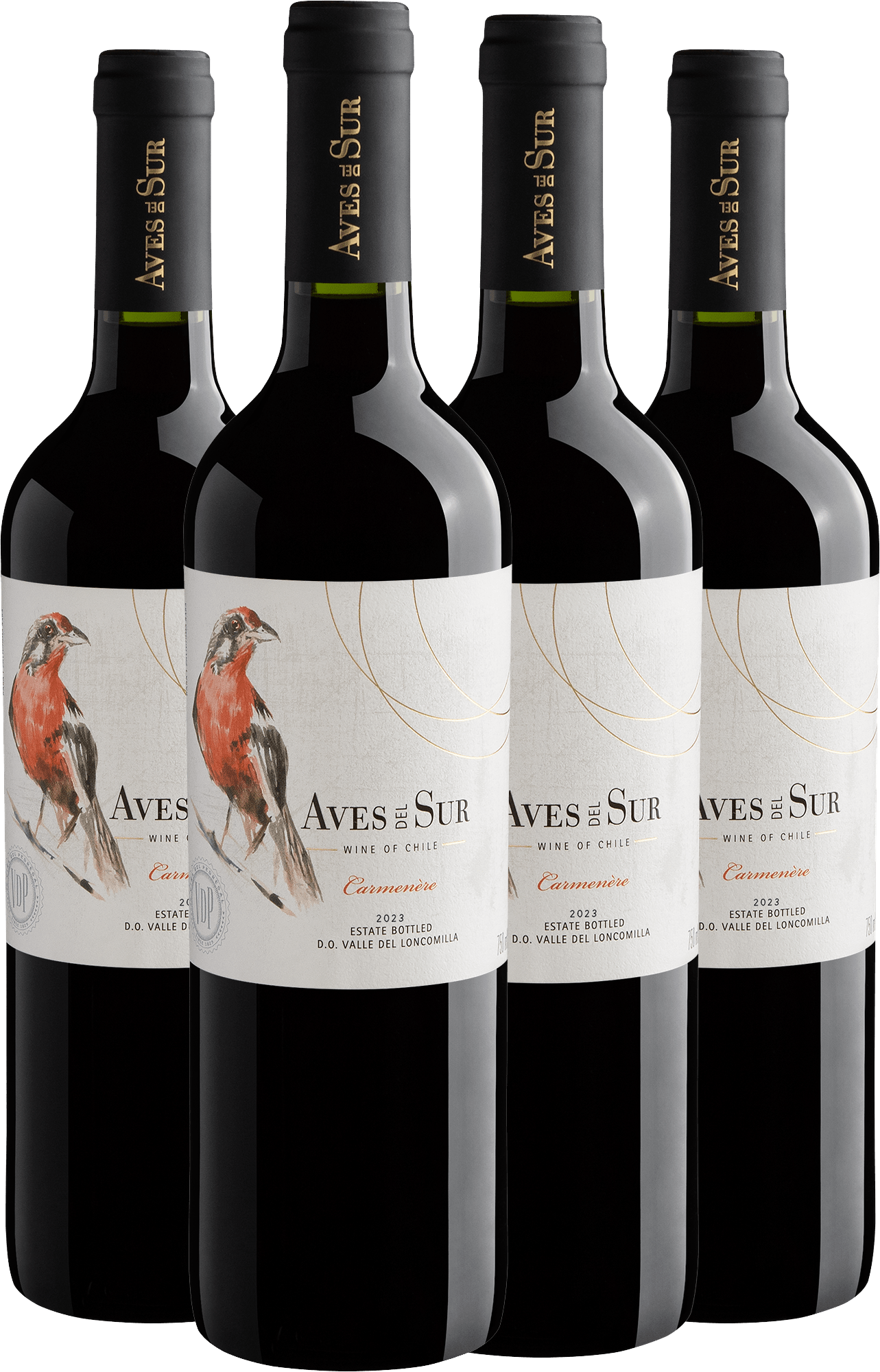 Kit O Vale da Carménère | 4 Aves Del Sur Estate Carménère Valle del Maule D.O. por R$34,90 cada garrafa