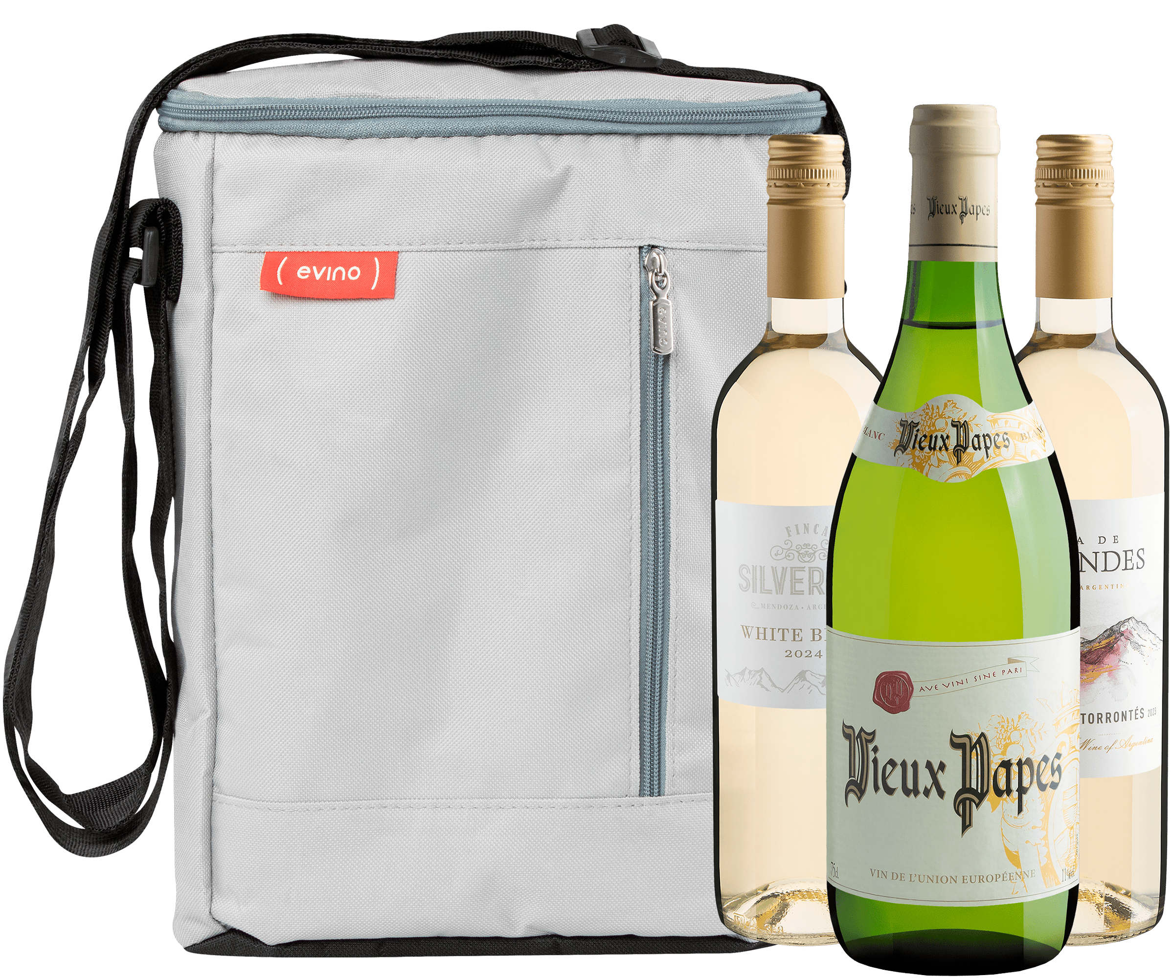 Kit 3 Vinhos Brancos + Bolsa Térmica 