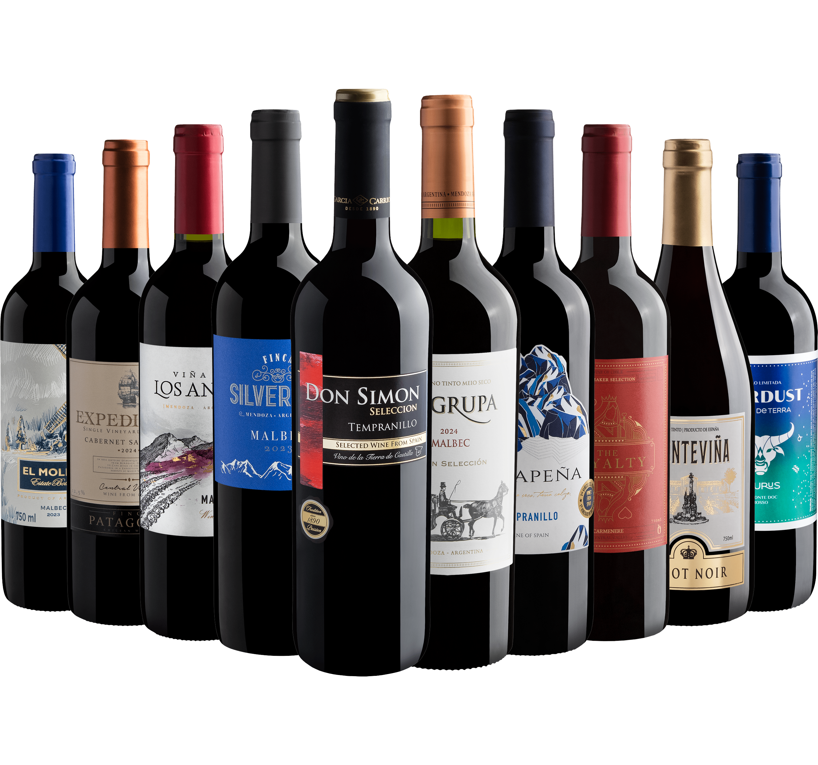 Kit 10 Uvas por R$26,90 cada garrafa
