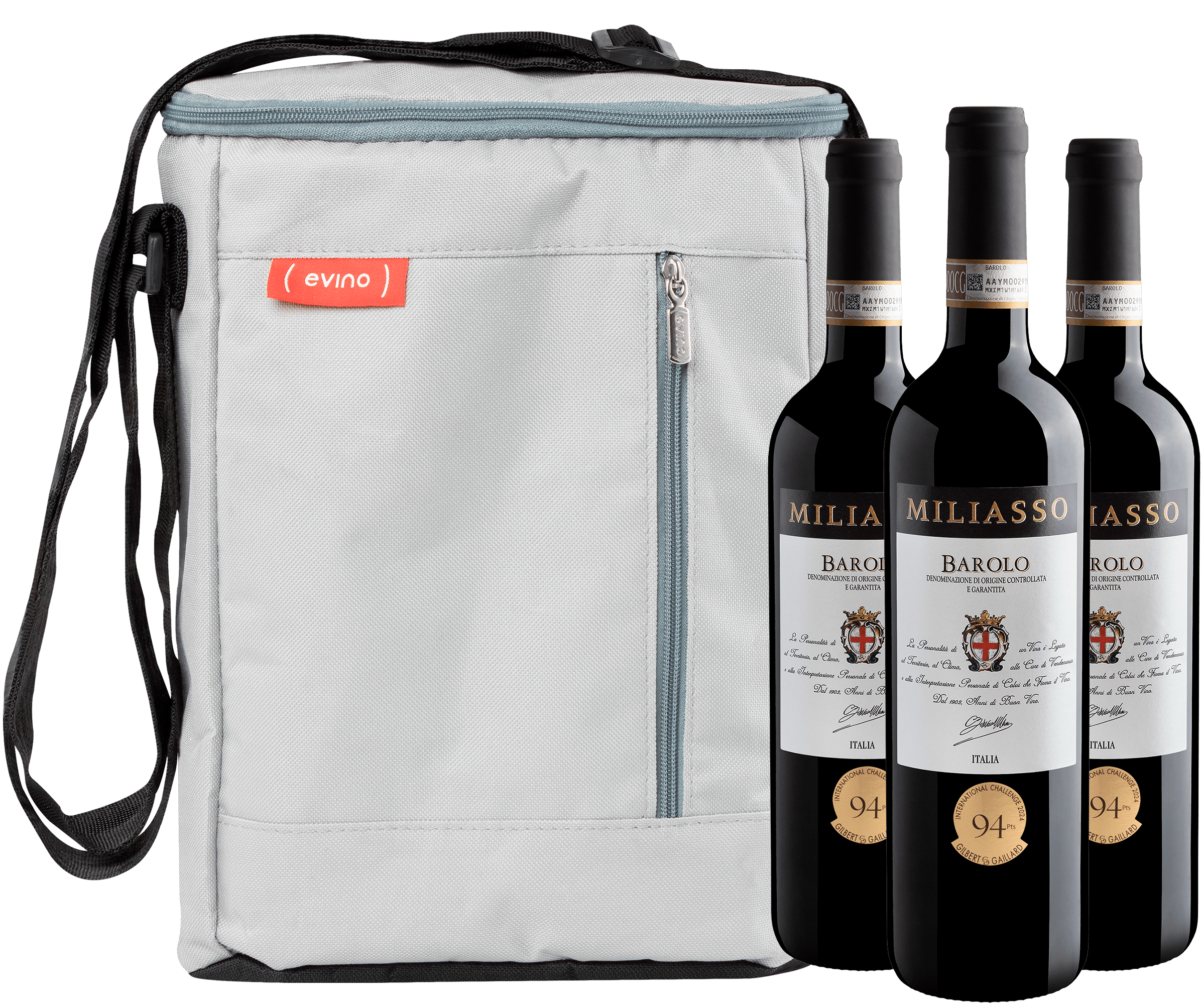 Kit 3 Miliasso Barolo DOCG por R$219,90 cada garrafa  + Bolsa Térmica Grátis 
