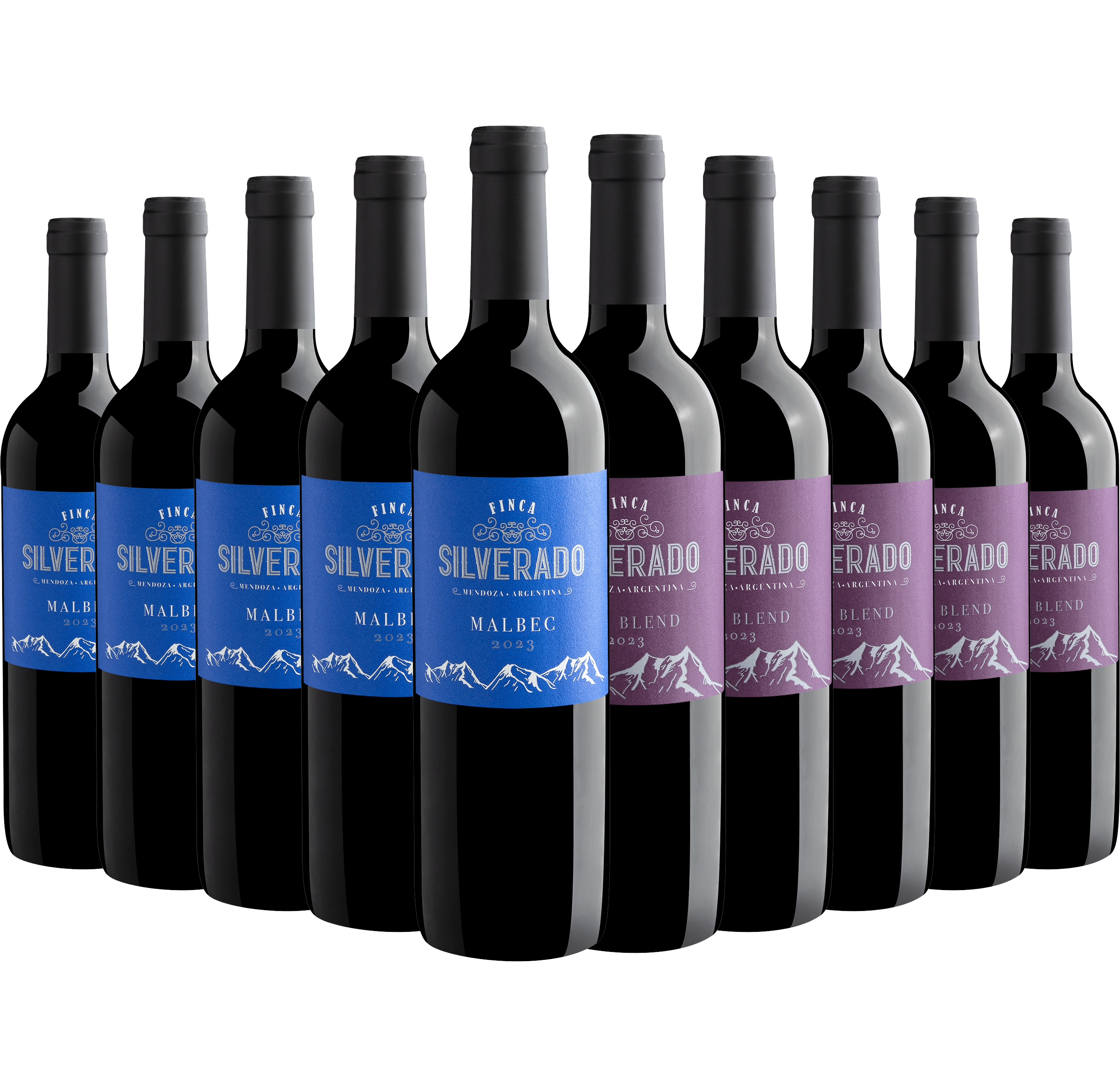 Kit Finca Silverado | 5 Malbec + 5 Red Blend por R$24,90 cada garrafa 