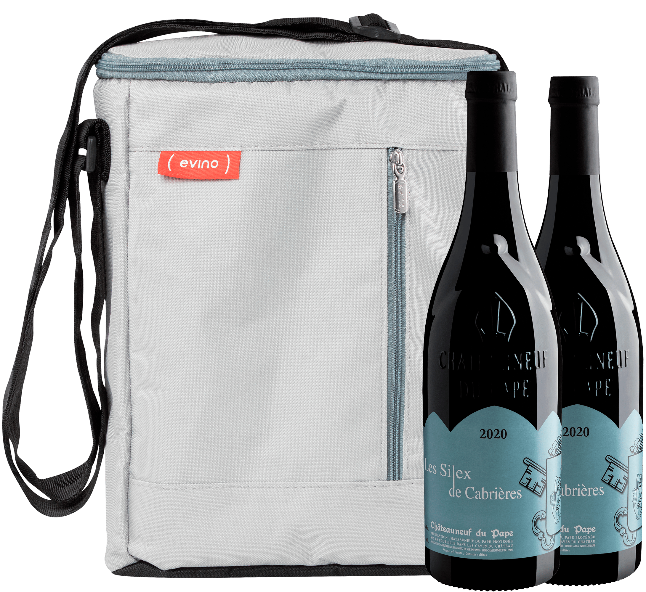 Kit 2 Les Silex de Cabrières Châteauneuf-du-Pape AOP por R$269,90 cada garrafa + Bolsa Térmica Grátis 