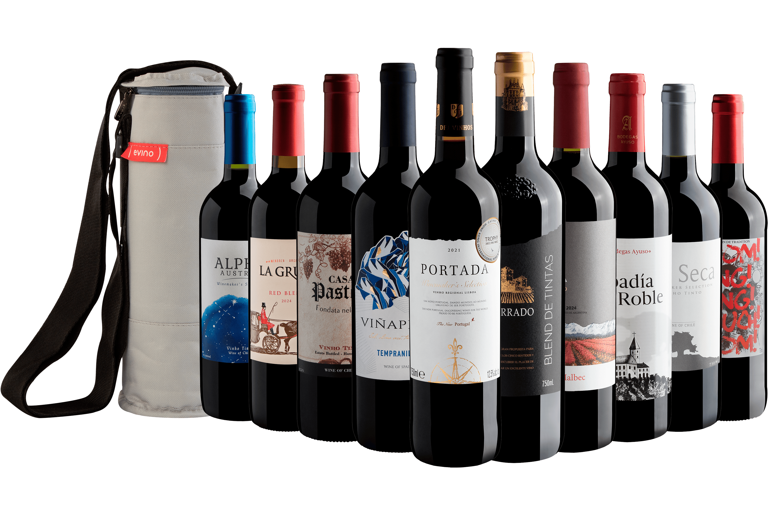 Kit 10 Vinhos com Portada Winemaker’s por R$29,90 cada garrafa + Bolsa Térmica Grátis  