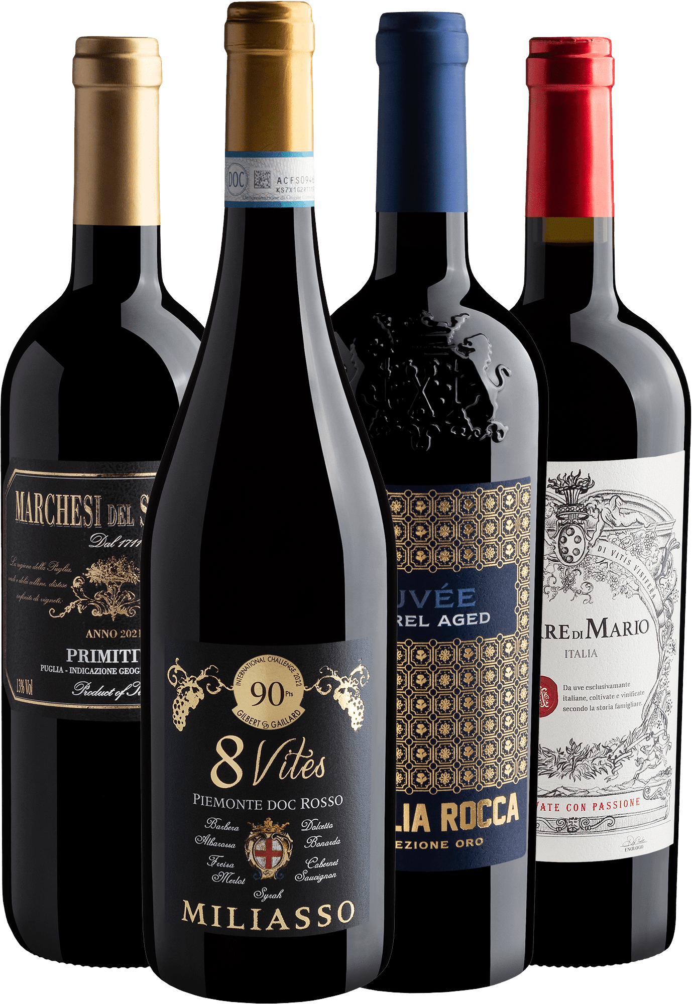 Kit 4 Italianos 94+ Pontos por R$54,90 cada garrafa