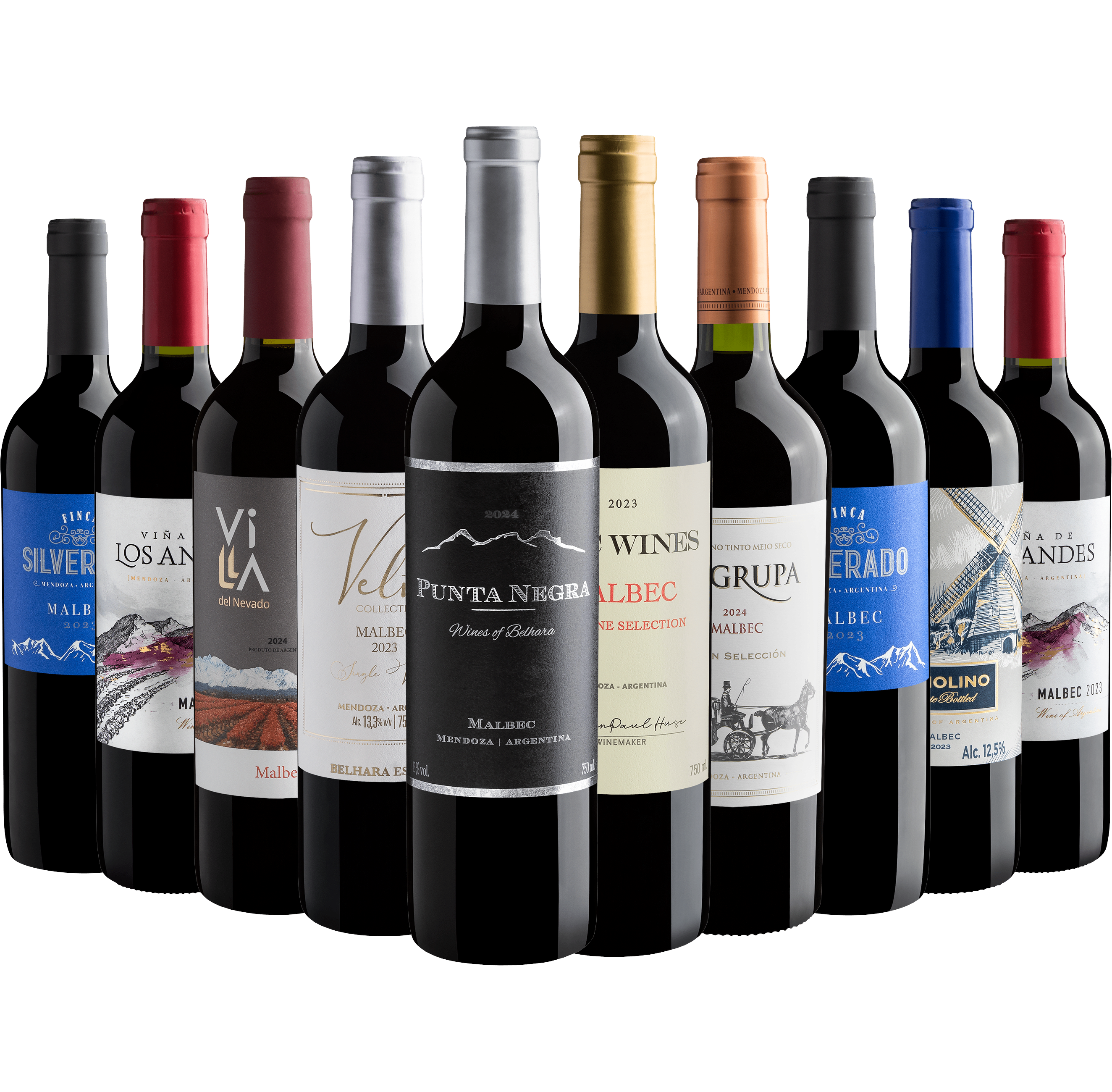 Kit 10 Malbecs com Punta Negra e Belhara Estate Epic Wines por R$27,90 cada garrafa